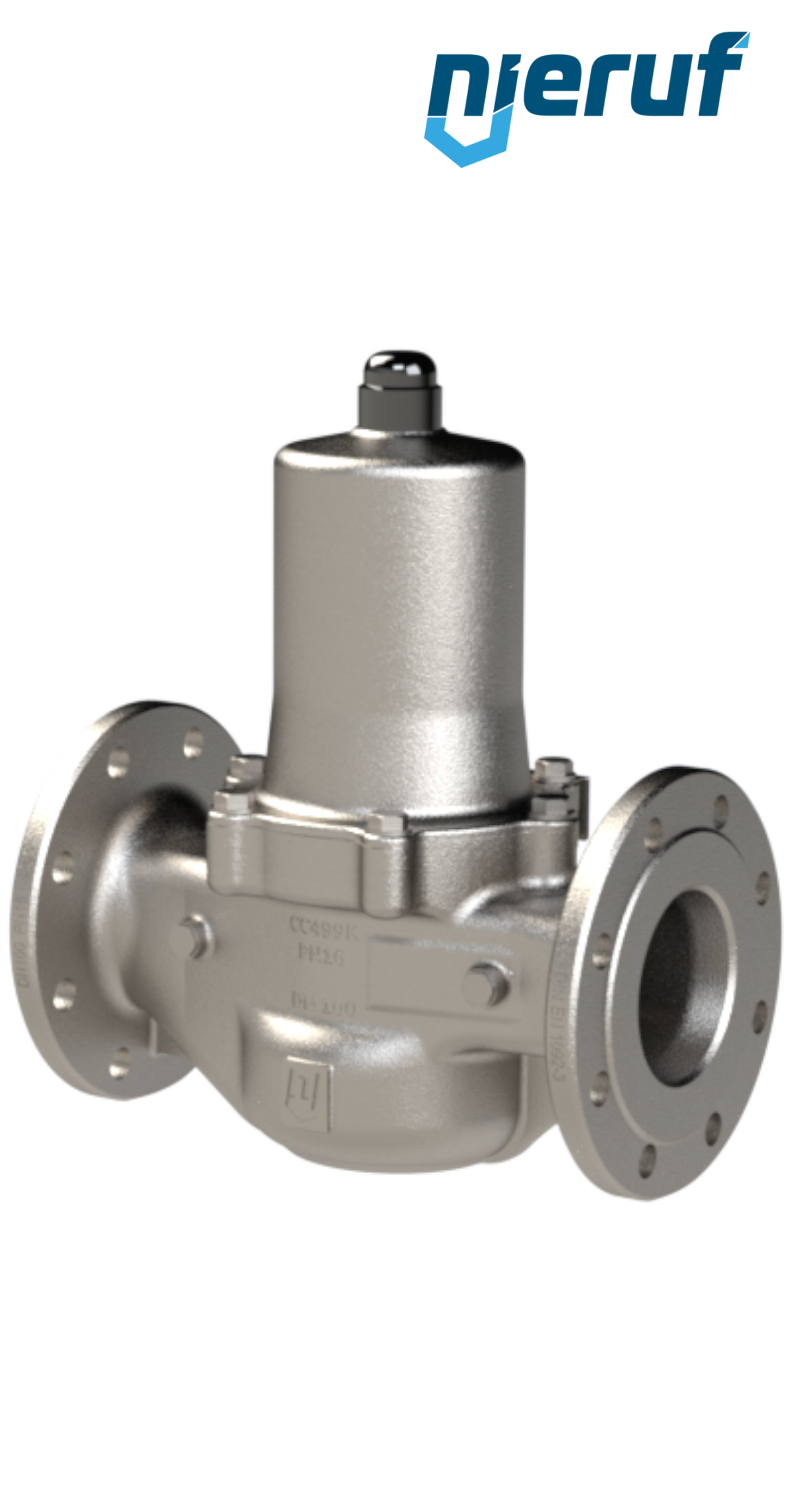 Flange-pressure reducing valve DN 100 PN16 DM08 stainless steel FKM 1.0 - 8.0 bar