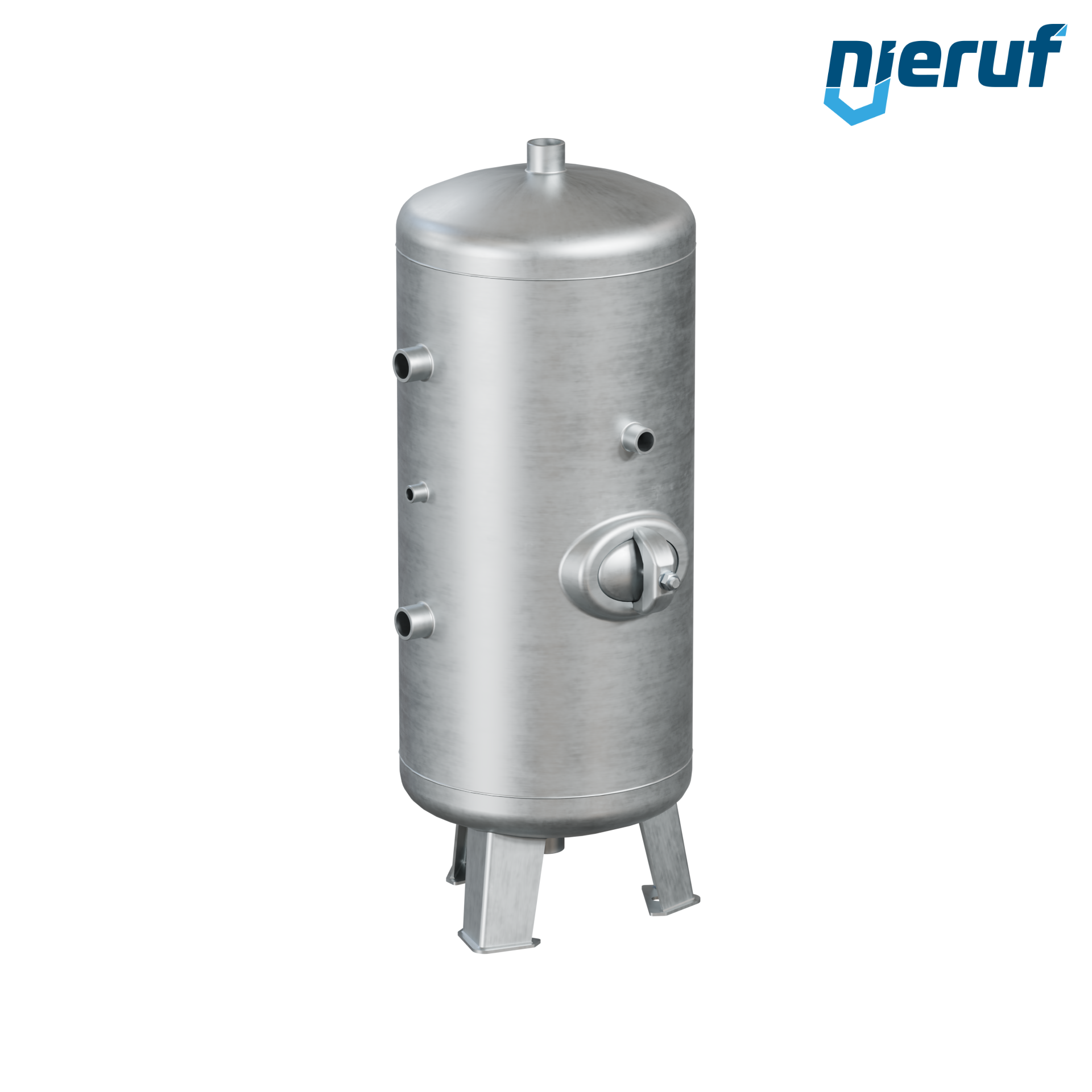 Vacuum vessel vertical BE03 150 liter, -1-3 bar, steel primed