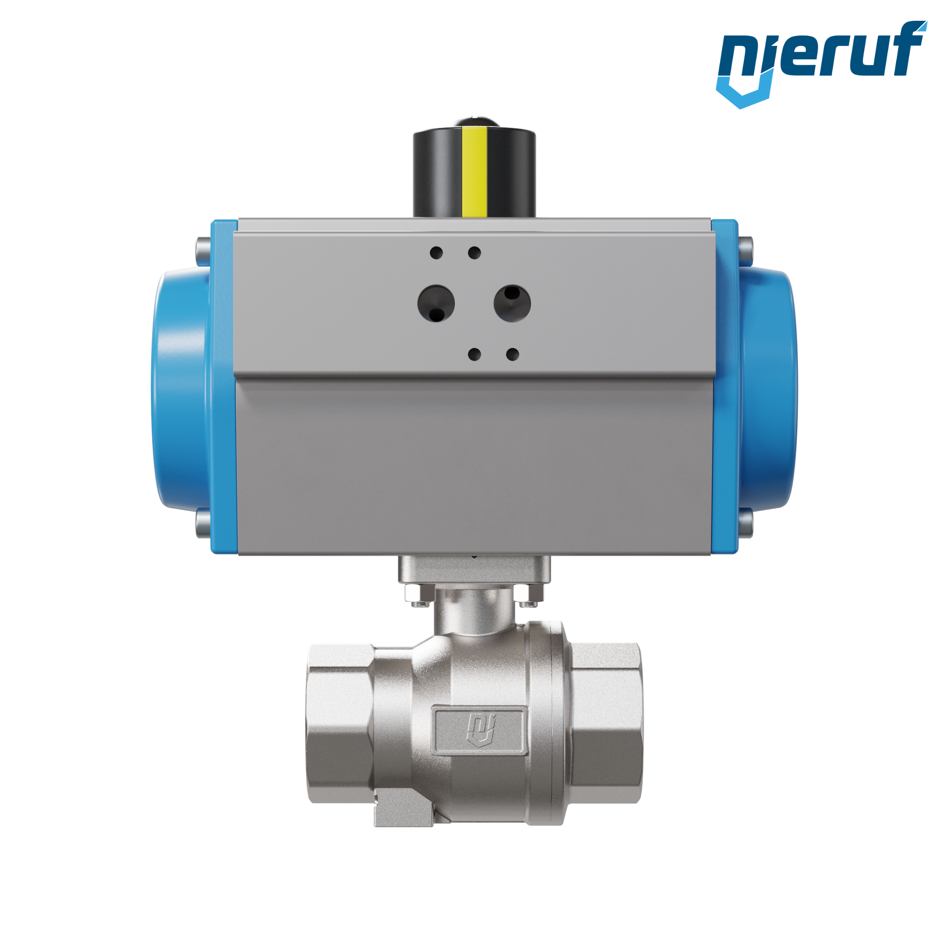 drinking water pneumatic-ball valve DN32 - 1 1/4" inch actuator single acting normally closed PK02