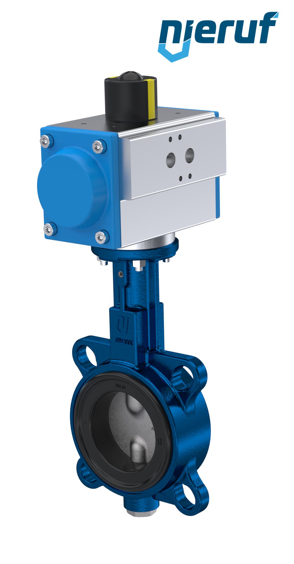Butterfly valve DN 65 AK01 FPM pneumatic actuator double acting