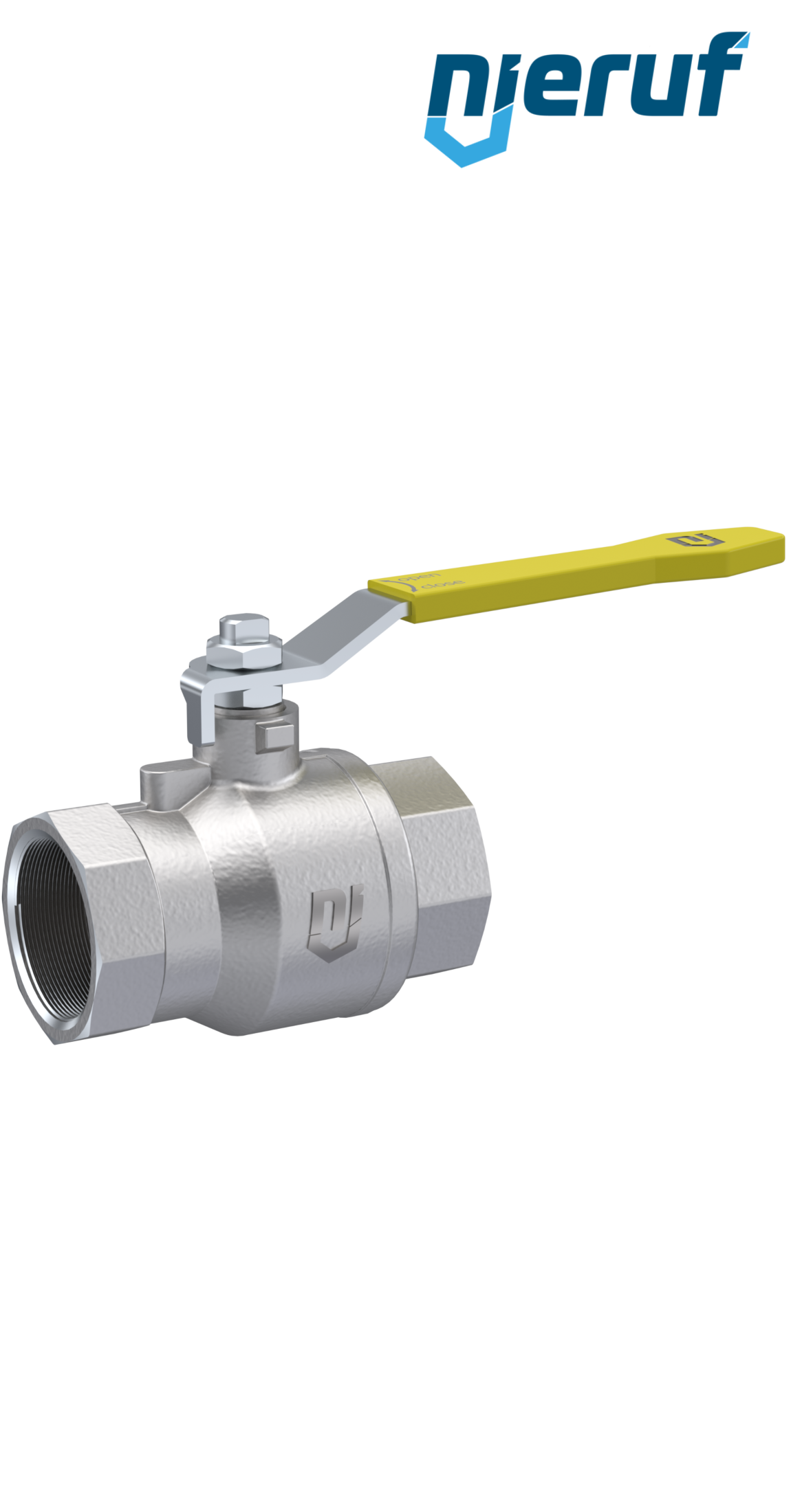 Gas ball valve stainless steel DN25 - 1" inch GK07 Biogas DVGW