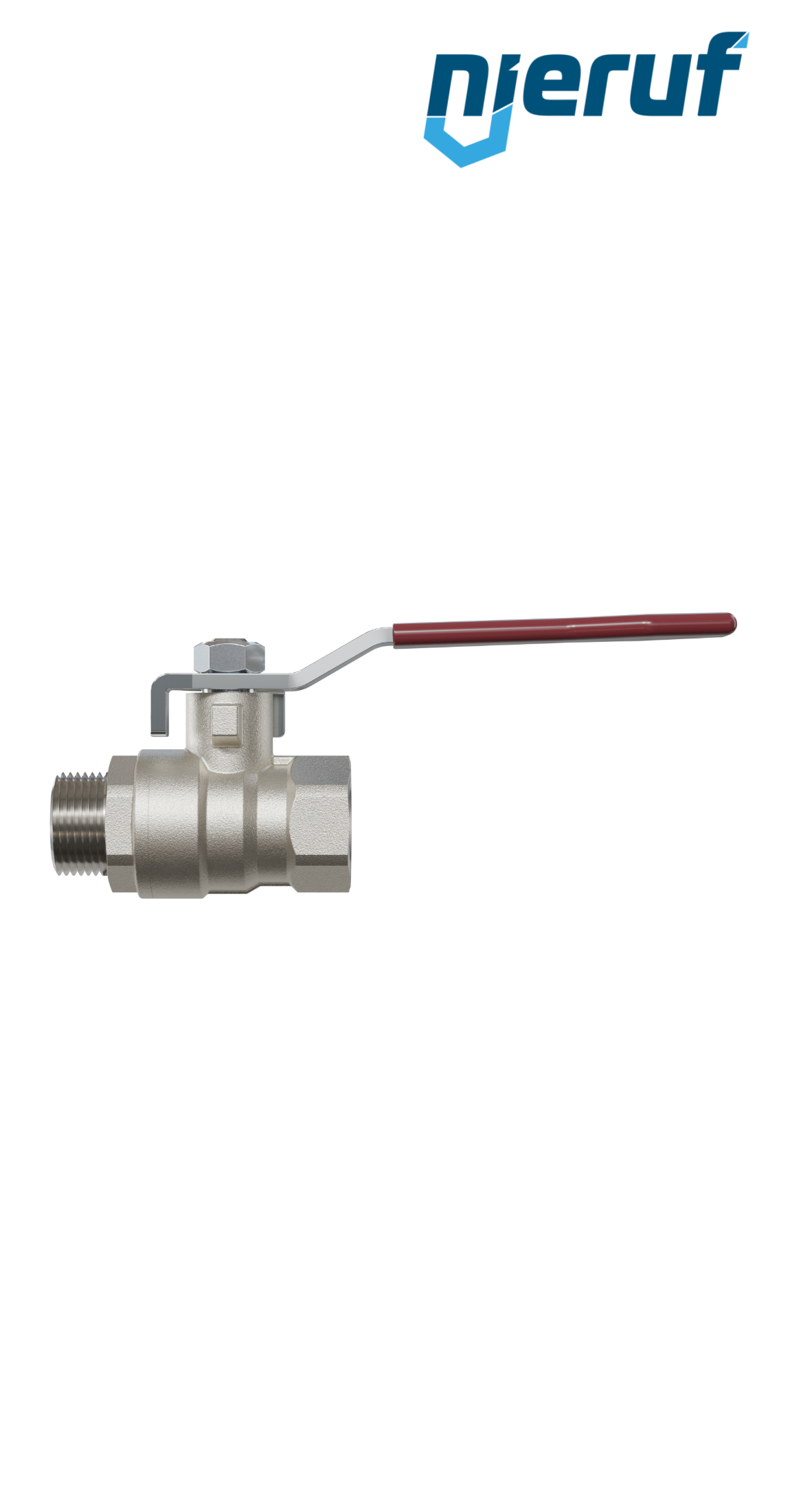 2 way ball valve DN10 - 3/8" inch GK01 female x male thread