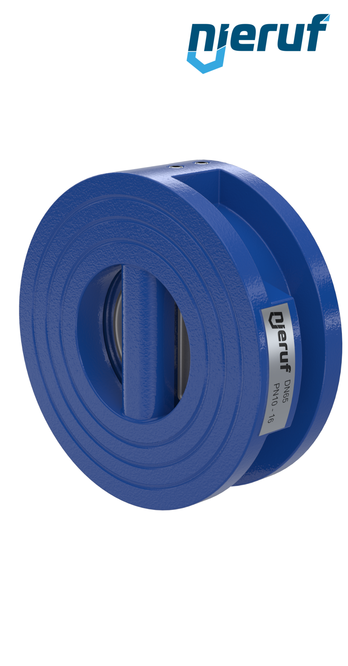 dual plate check valve DN65 DR02 ANSI 150 GGG40 epoxyd plated blue 180µm EPDM