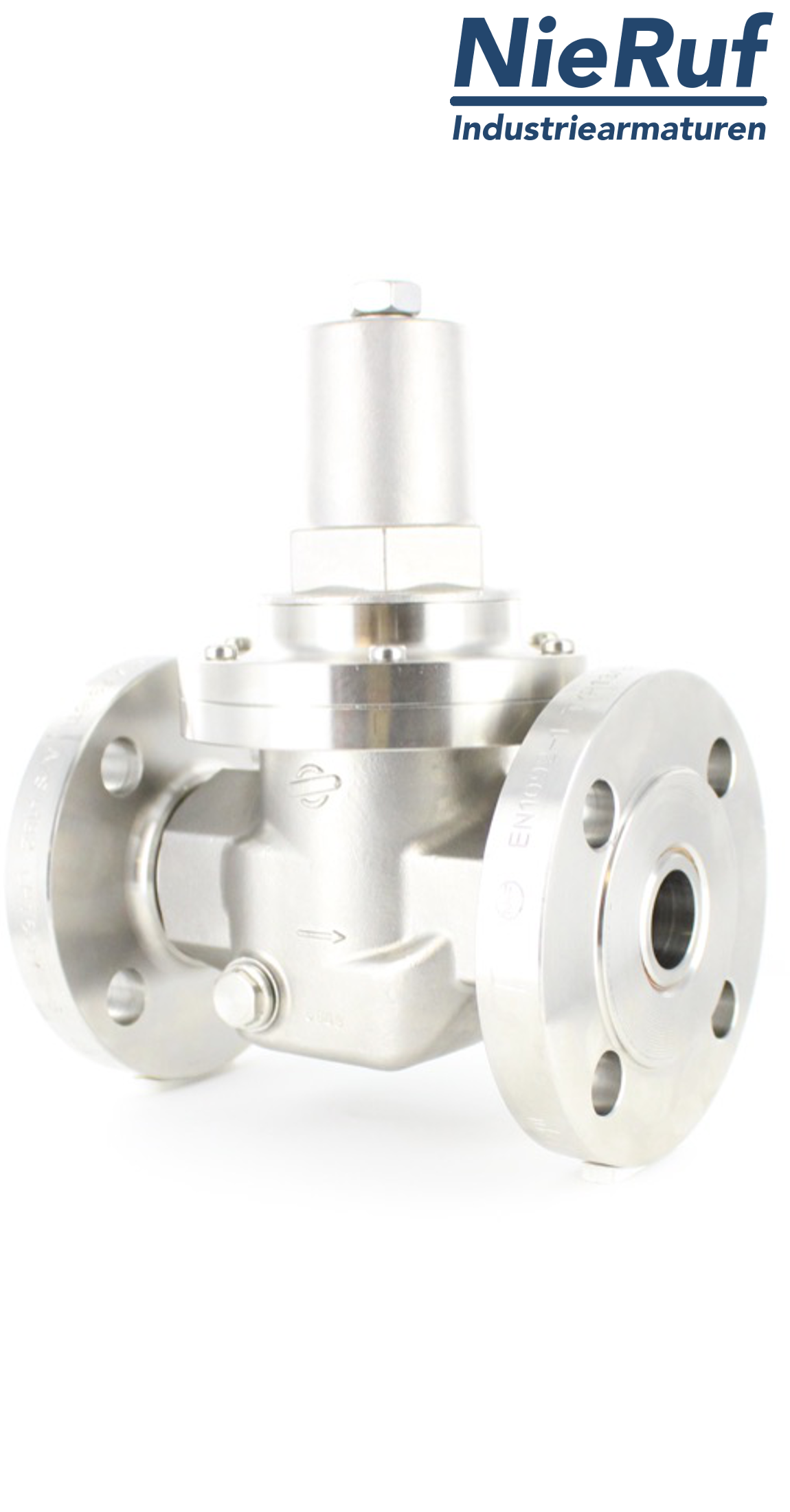 Flange-pressure reducing valve DN40 DM13 flange ANSI 150 stainless steel FPM / FKM 0.2 - 2.0 bar