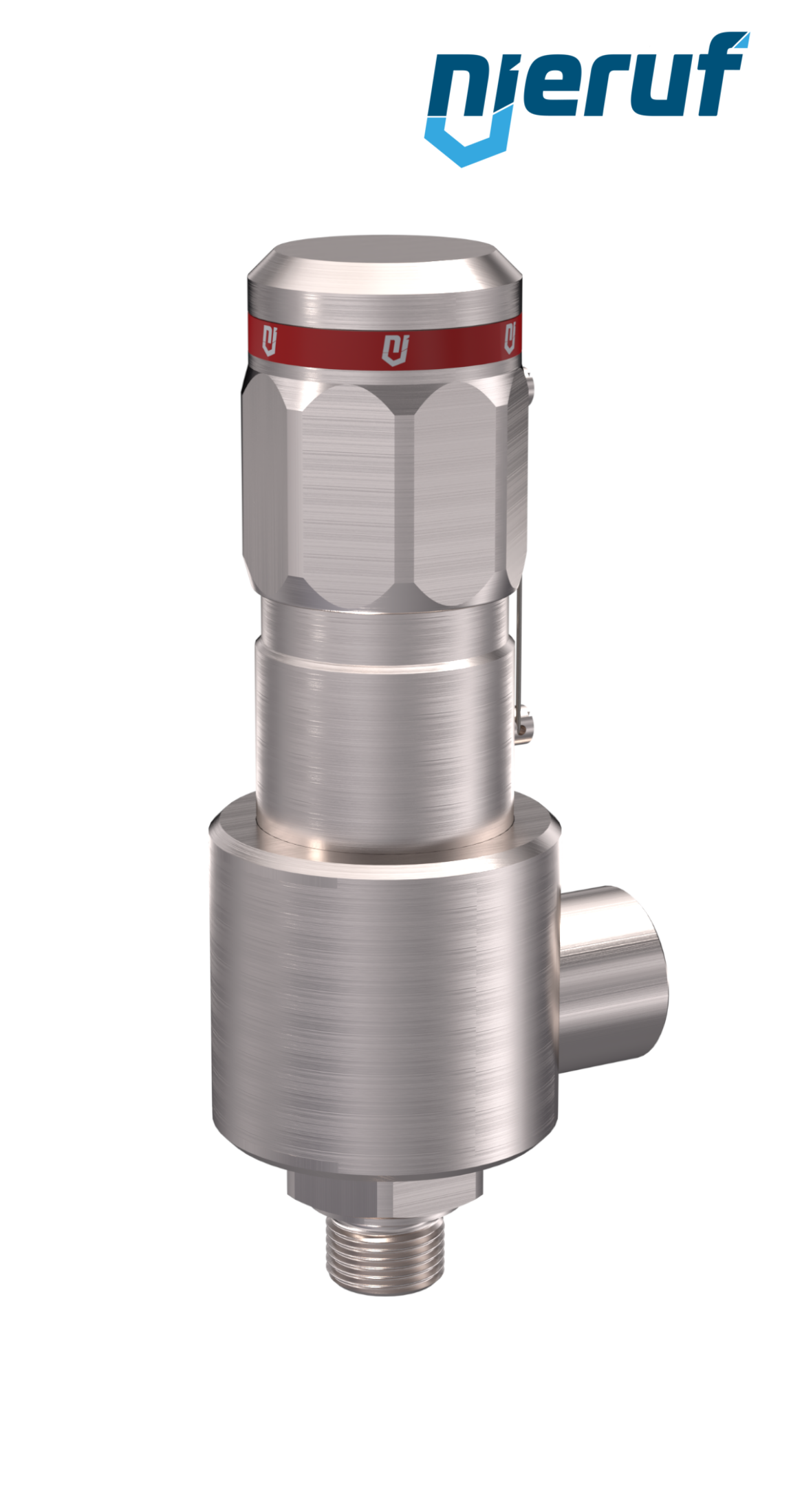High-pressure safety valve 1/4" m x 1/2" fm SV15, stainless steel MD / PAI, without lifting device