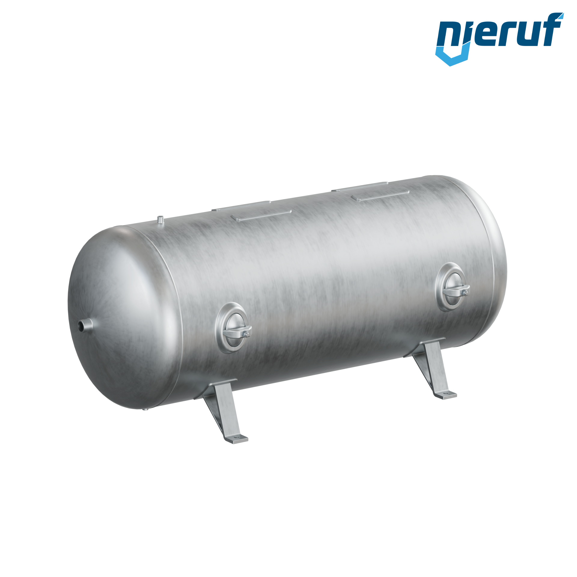 High pressure vessel horizontal BE02 1000 liter, 0-23 bar, steel primed