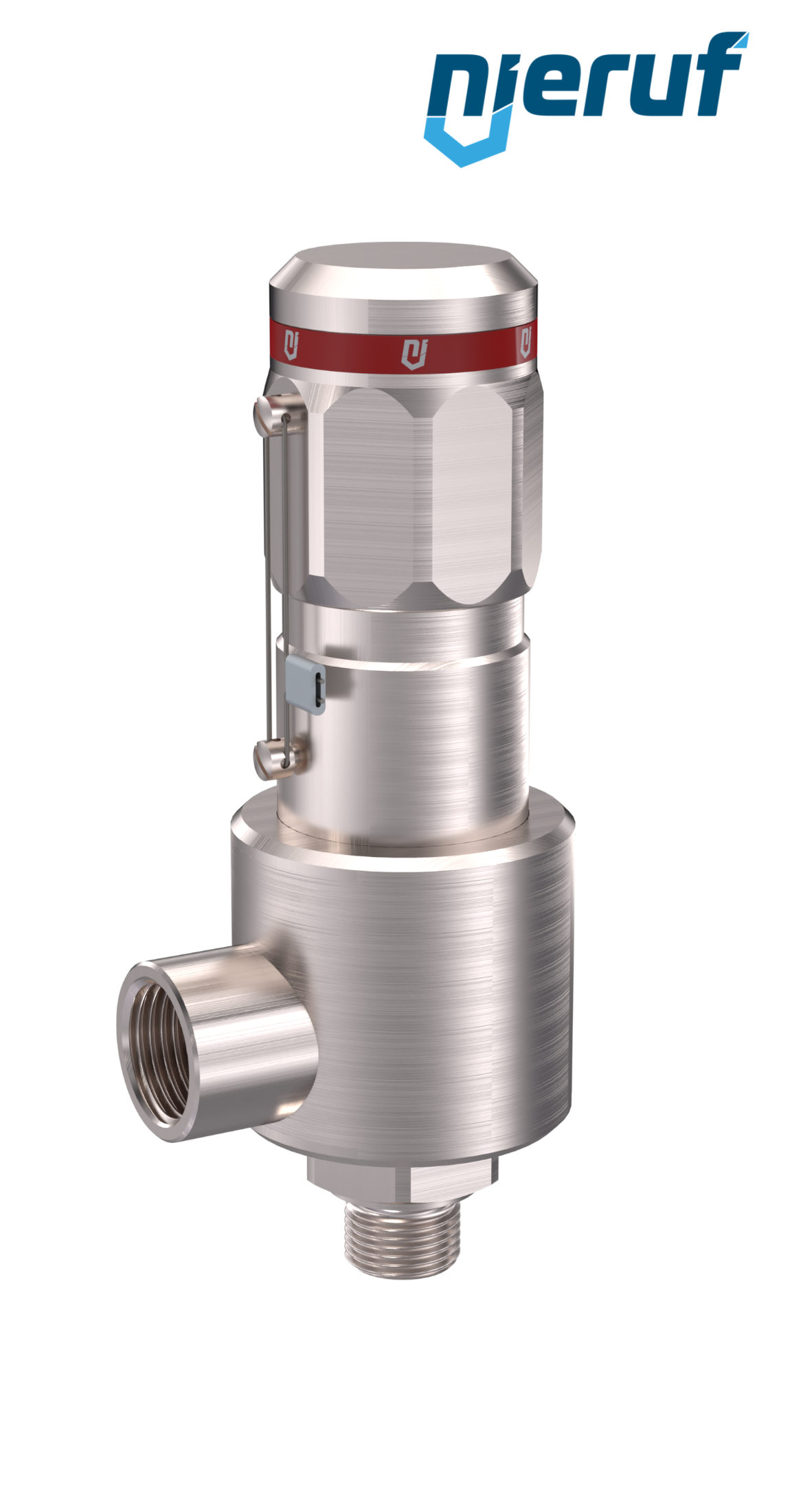 safety-valve DN6 1/4" m x 1/2" fm SV15, MD/ PEEK, without lifting device, angle-type, >500,0 - 1100,0 bar