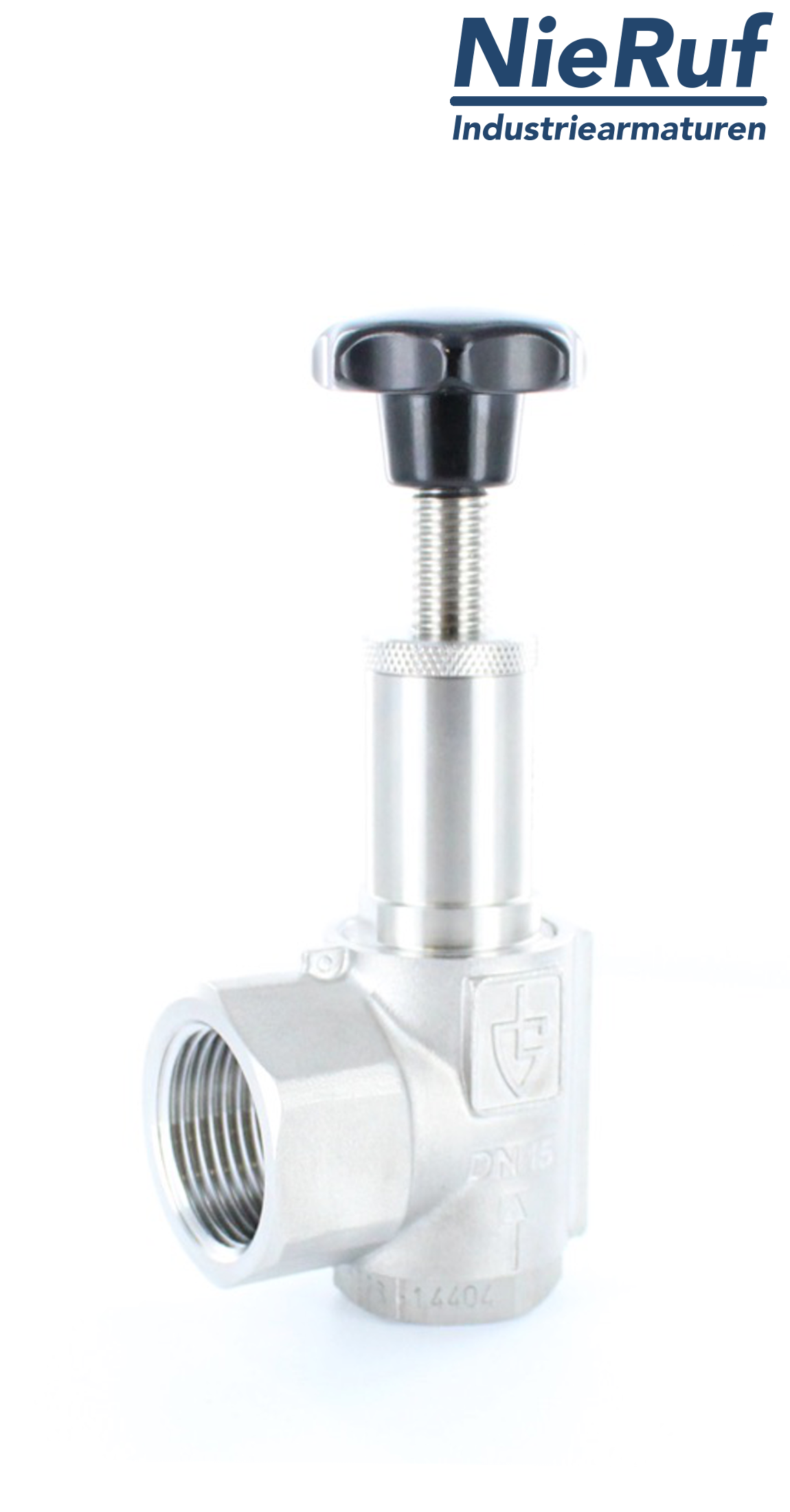 angle-type overflow valve 2" inch male UV15 stainless steel 16,0 - 25,0 bar