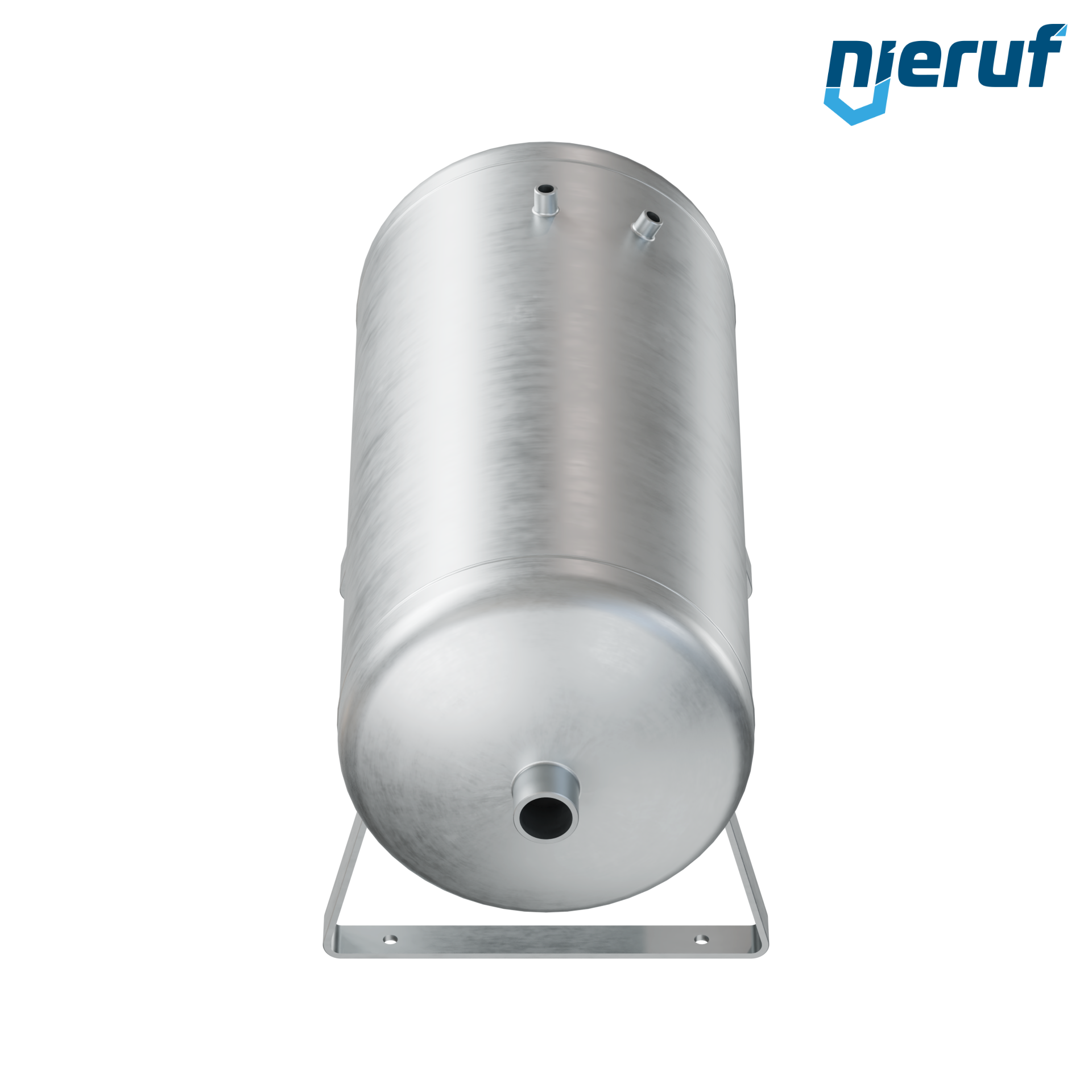 Pressure vessel horizontal BE01 150 liter, 0-16 bar, steel primed