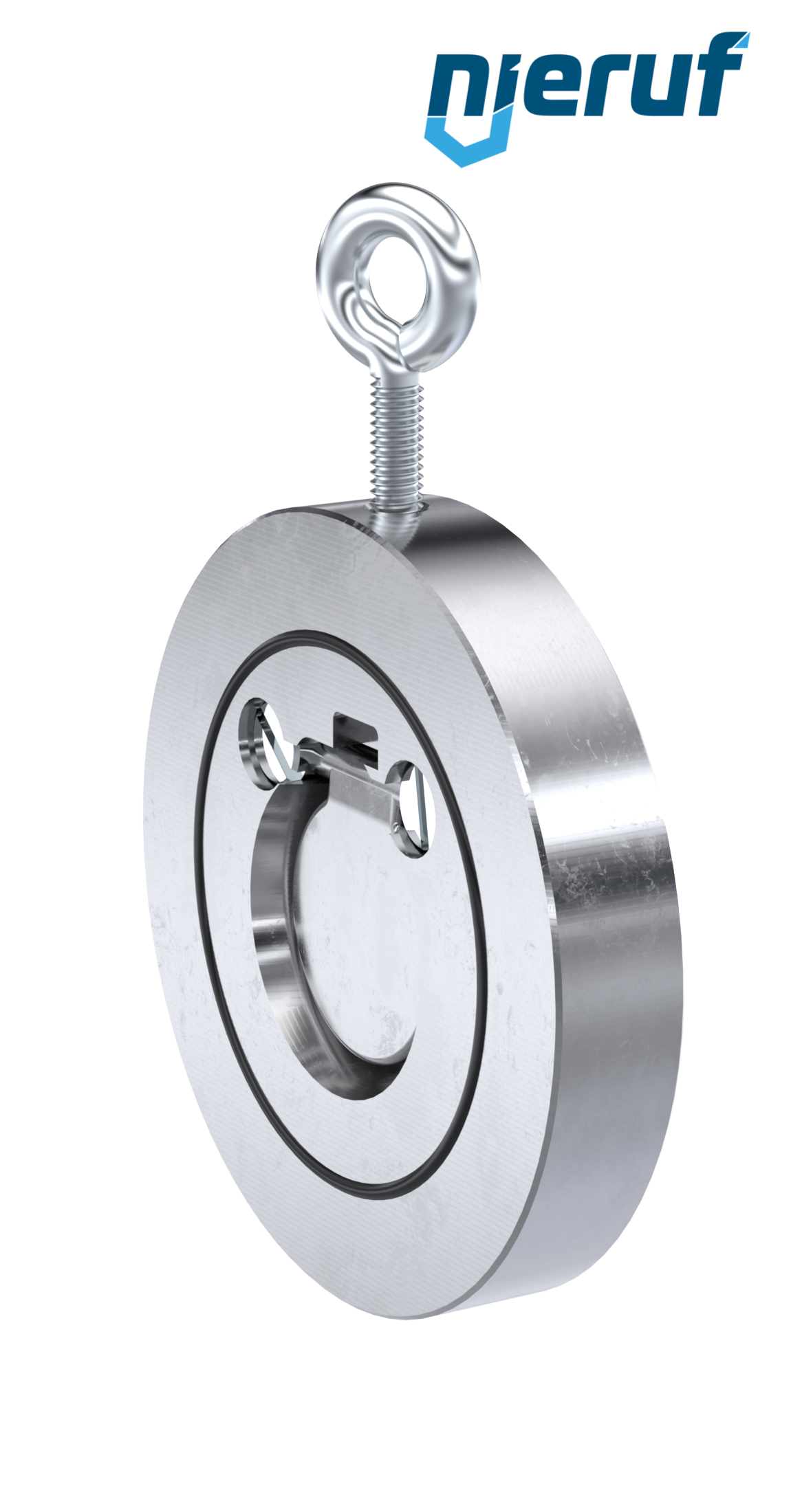 swing check valve DN32 ZR01 steel 1.0460 / A 105, zinc plated EPDM
