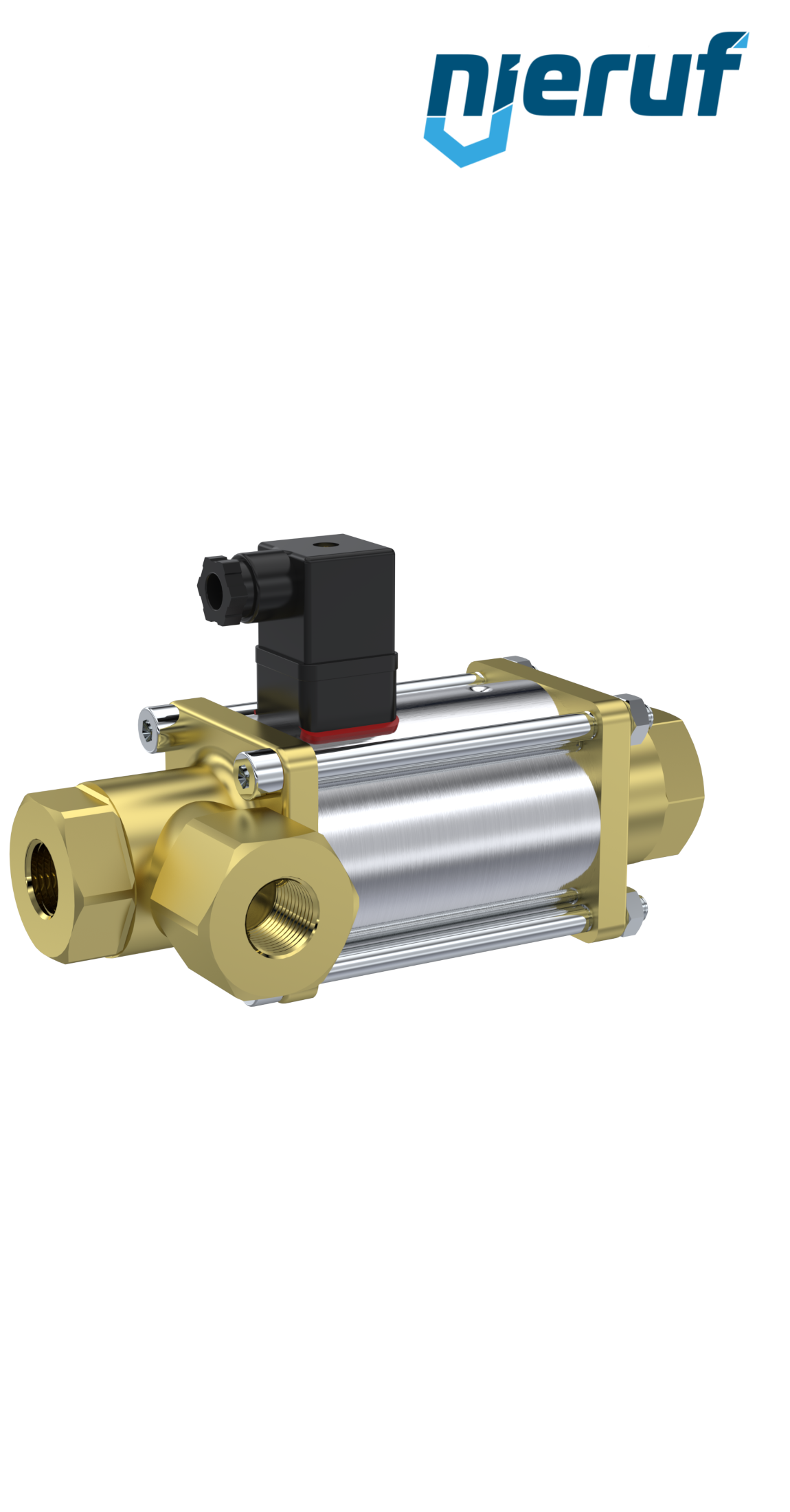 3/2-Way-Coaxial-valve 1/2" inch fm - DN15 brass 230V AC NC - for water application