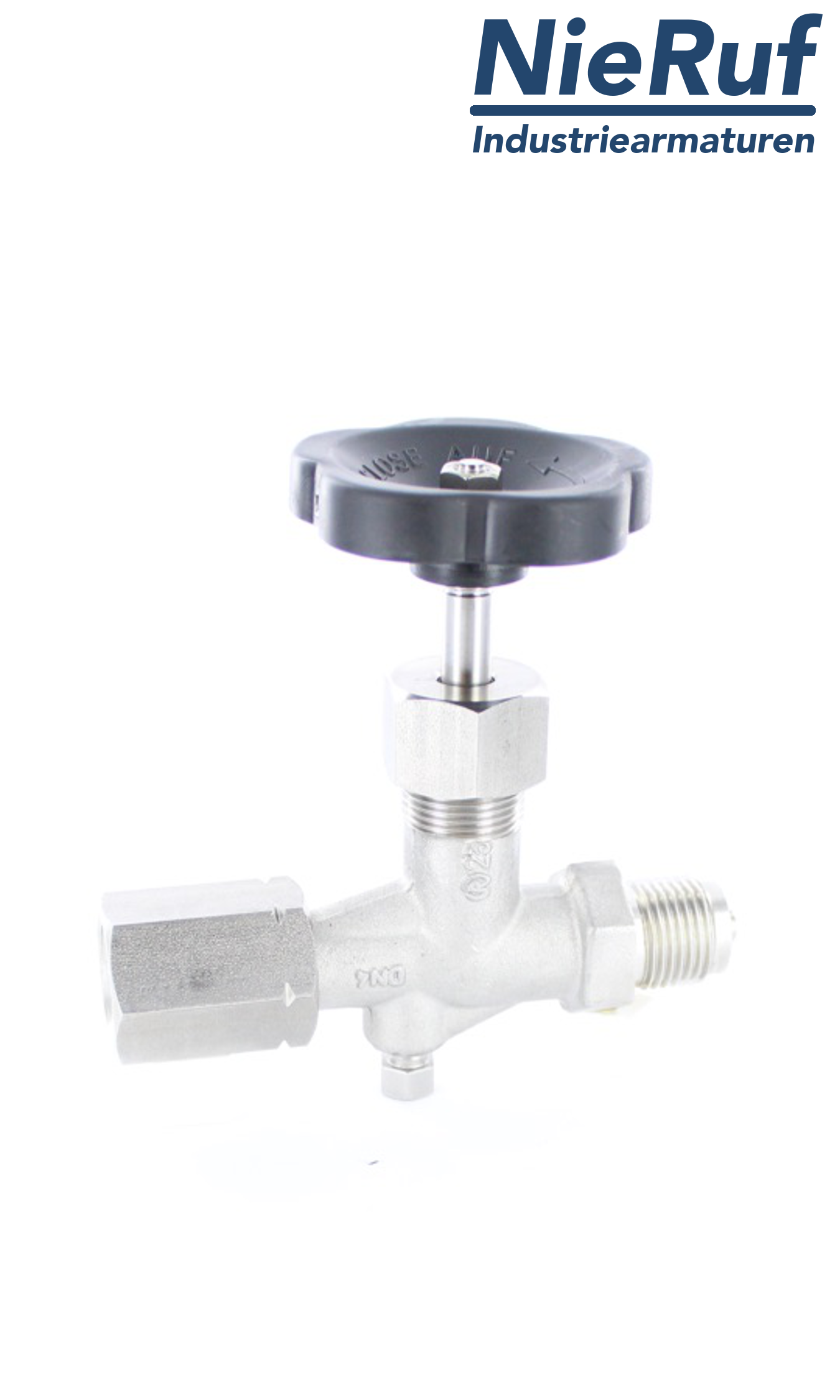 manometer gauge valves male thread x adapter for instrument holder with nut adjustable DIN 16270 stainless steel 1.4571 400 bar