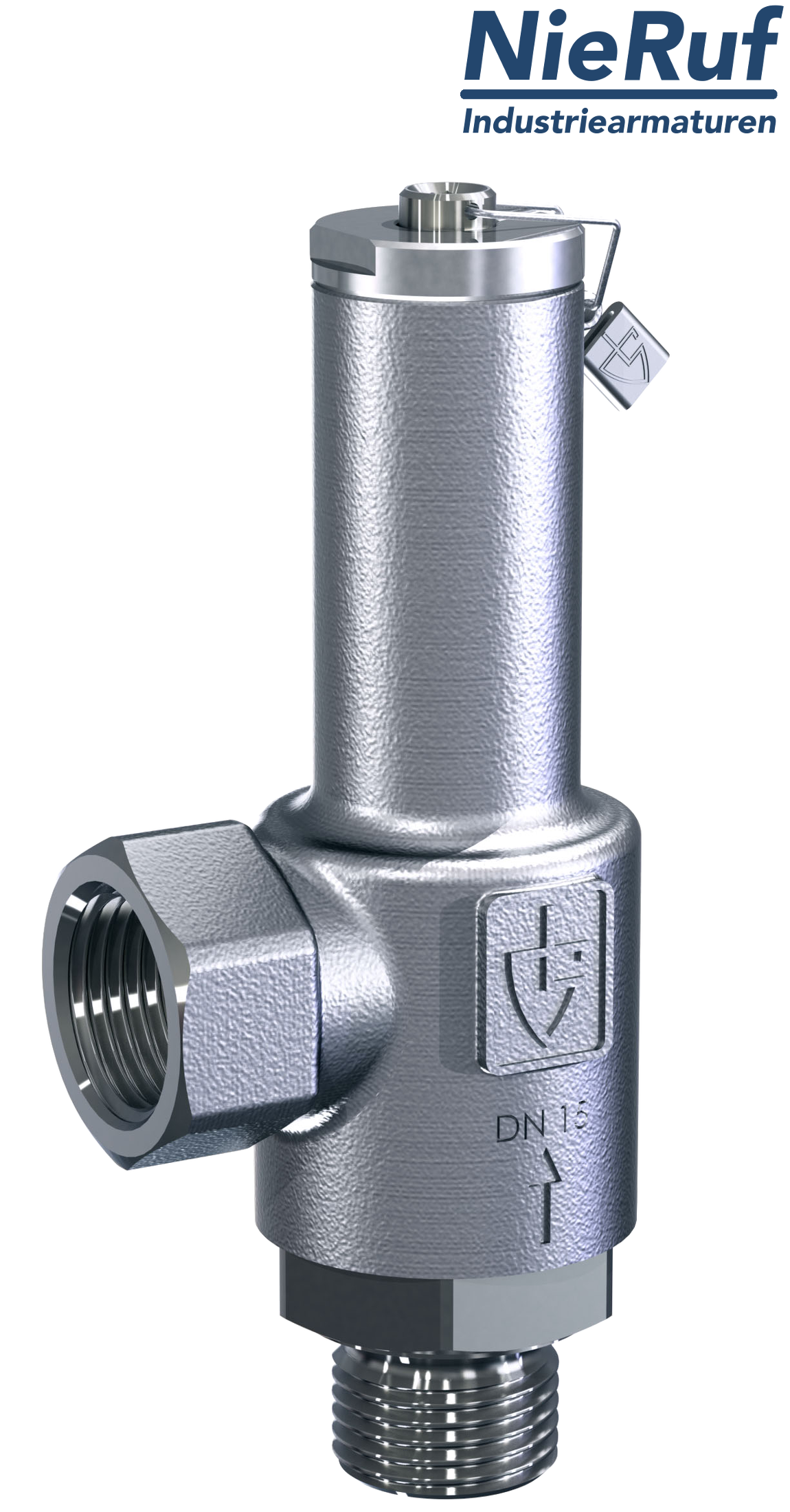 Bypassvalve 1/2" inch fm UV03 stainless steel AISI 316L 0,2 - 0,8 bar