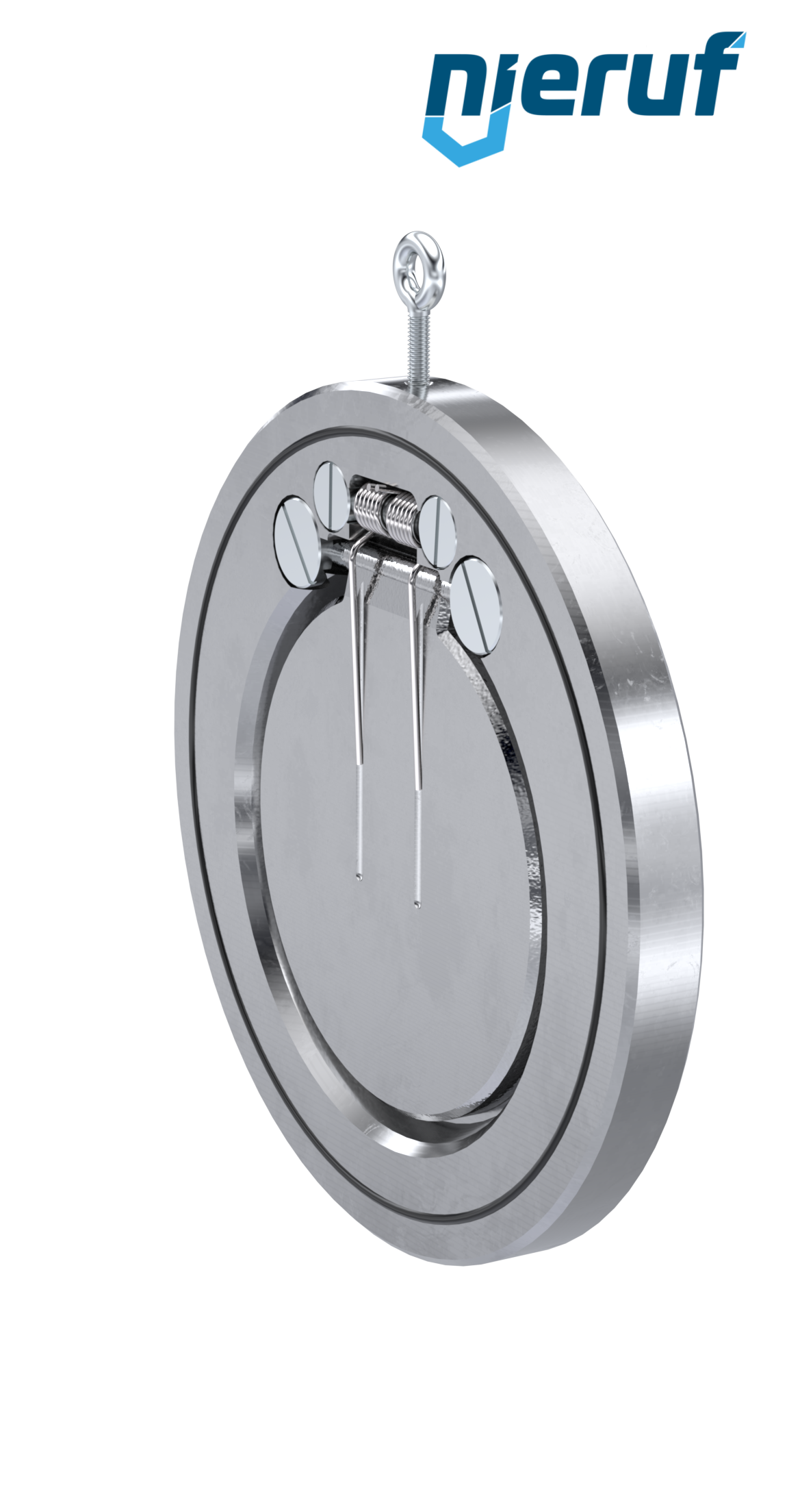 swing check valve with spring DN150 ZR03 steel 1.0460 / A 105, zinc plated NBR