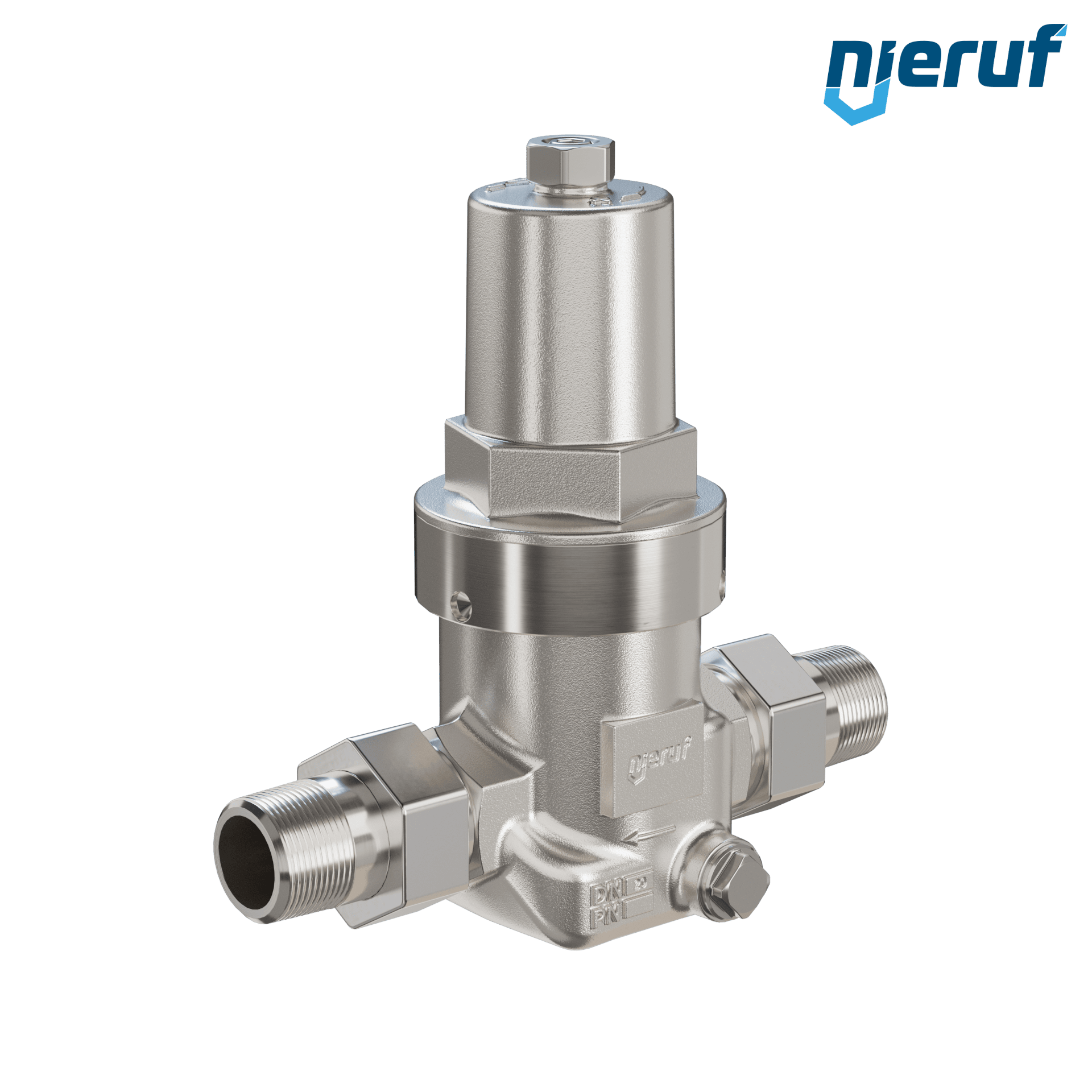 low-pressure reducing valve male thread 3/4" Inch DM12 stainless steel FPM 0.2 - 2.0 bar