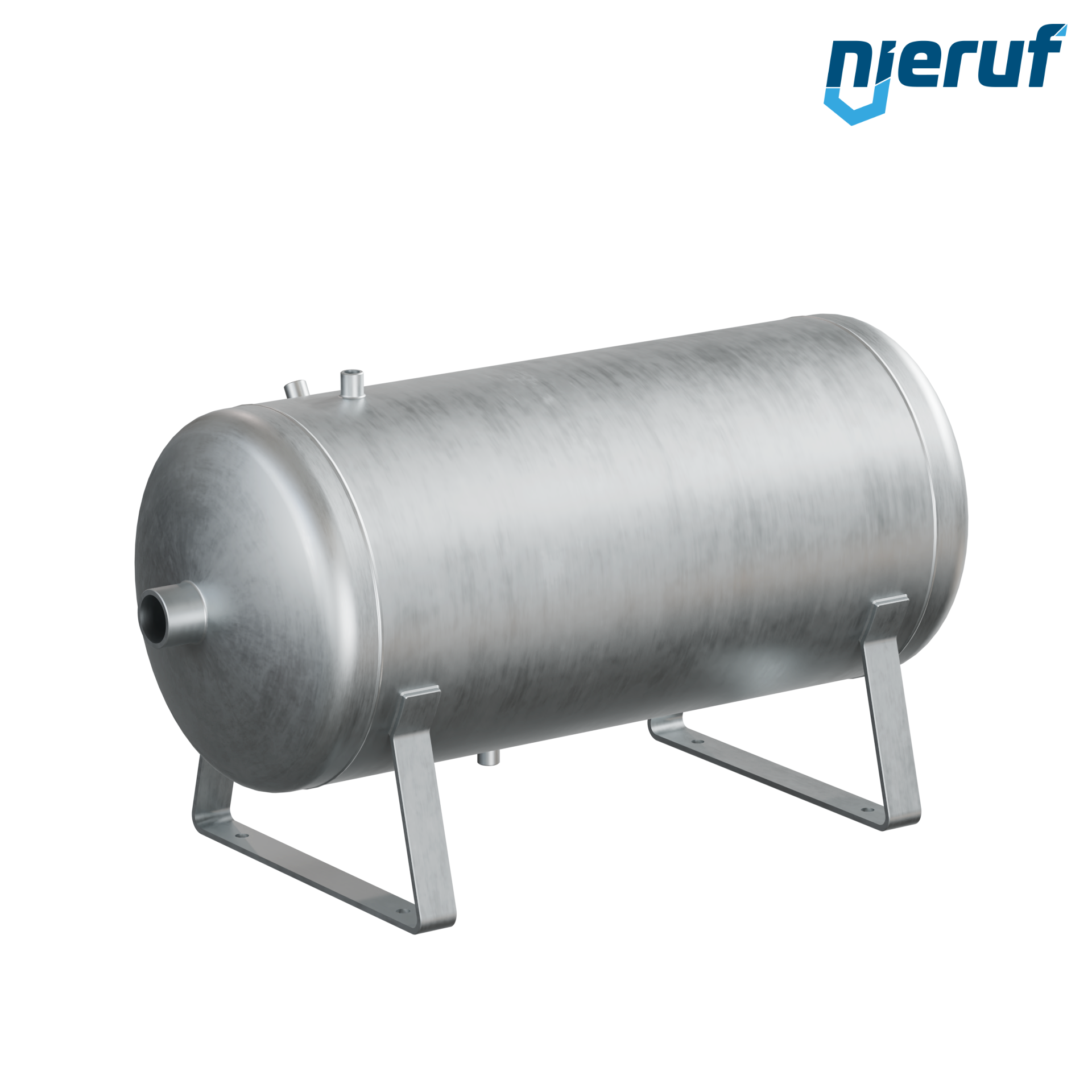 Pressure vessel horizontal BE01 150 liter, 0-16 bar, steel primed