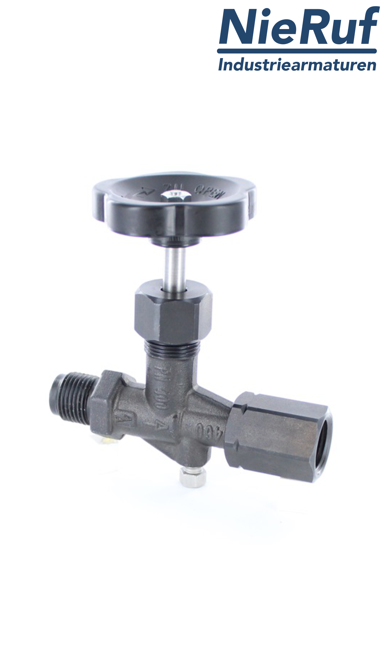 manometer gauge valves male thread x adapter for instrument holder with nut adjustable DIN 16270 steel 1.0460 400 bar