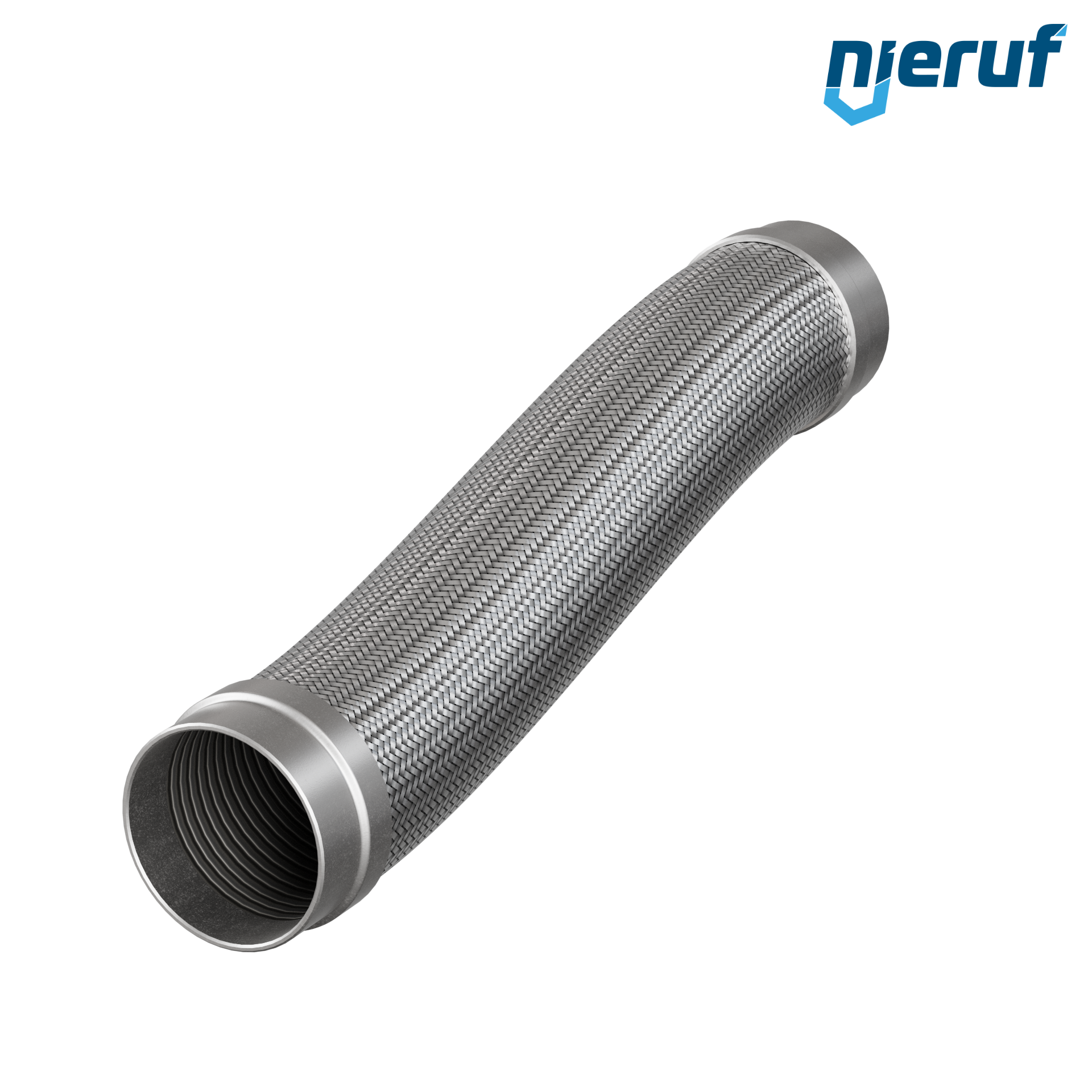 Stainless steel hoses ES01 DN100 - 114.3 mm with single braid and welding ends length 500 mm