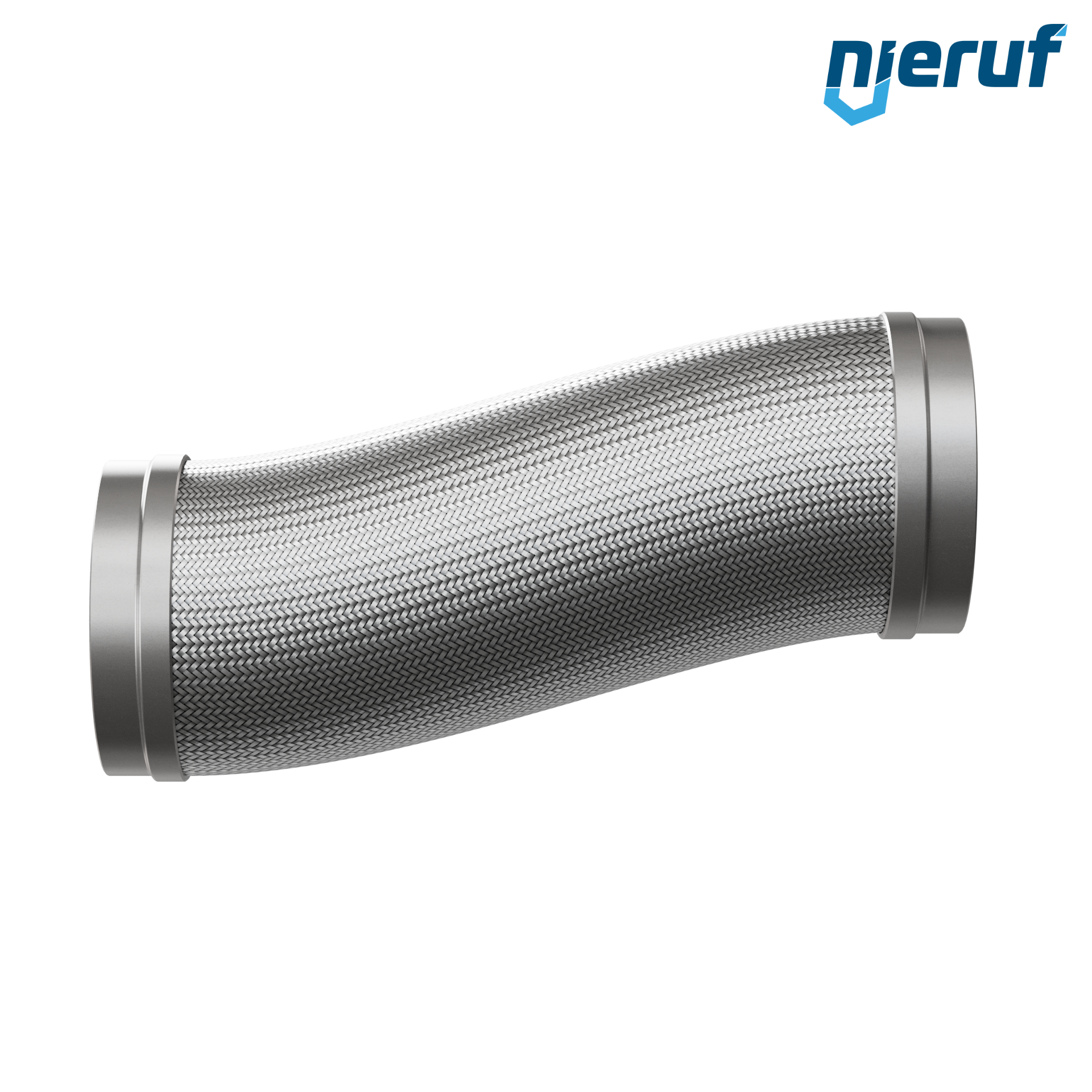 Stainless steel hoses ES01 DN200 - 219.1 mm with single braid and welding ends length 1000 mm
