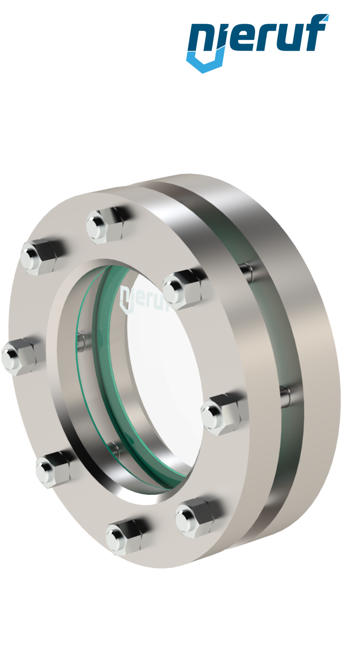 Sight glass fitting DN150 - 6" Inch  BS02 stainless steel 1.4571 borosilicate glass 16bar Sight glass fitting DN150 - 6" Inch  BS02 stainless steel 1.4571 borosilicate glass 16bar