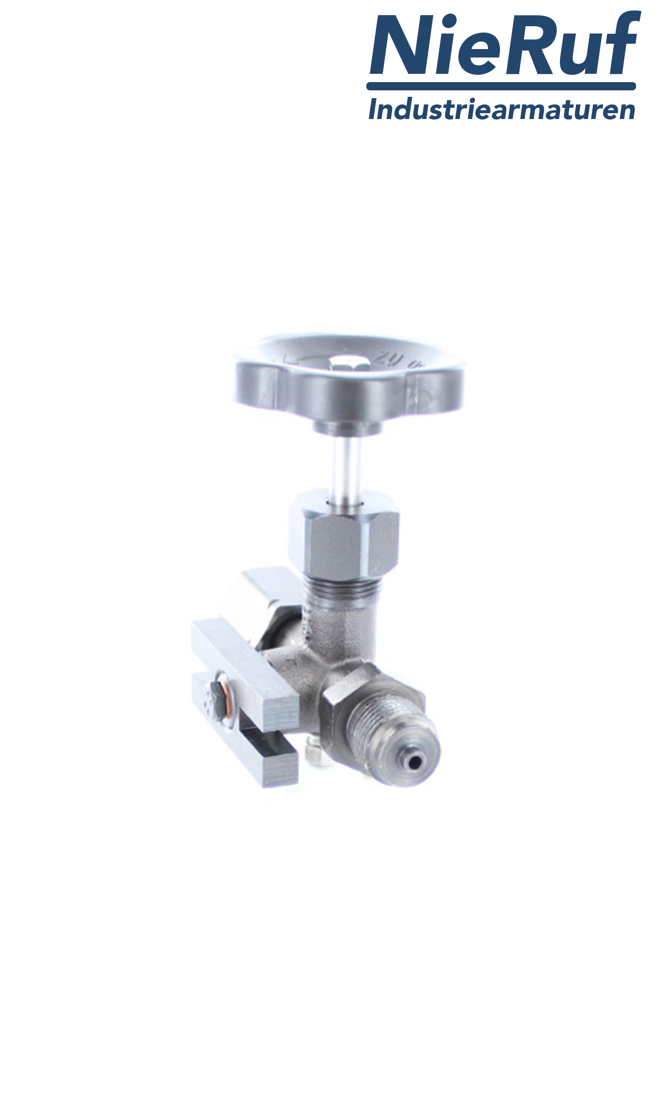 manometer gauge valves male thread x sleeve x test flange 60x25 mm DIN 16271 steel 1.0460 400 bar