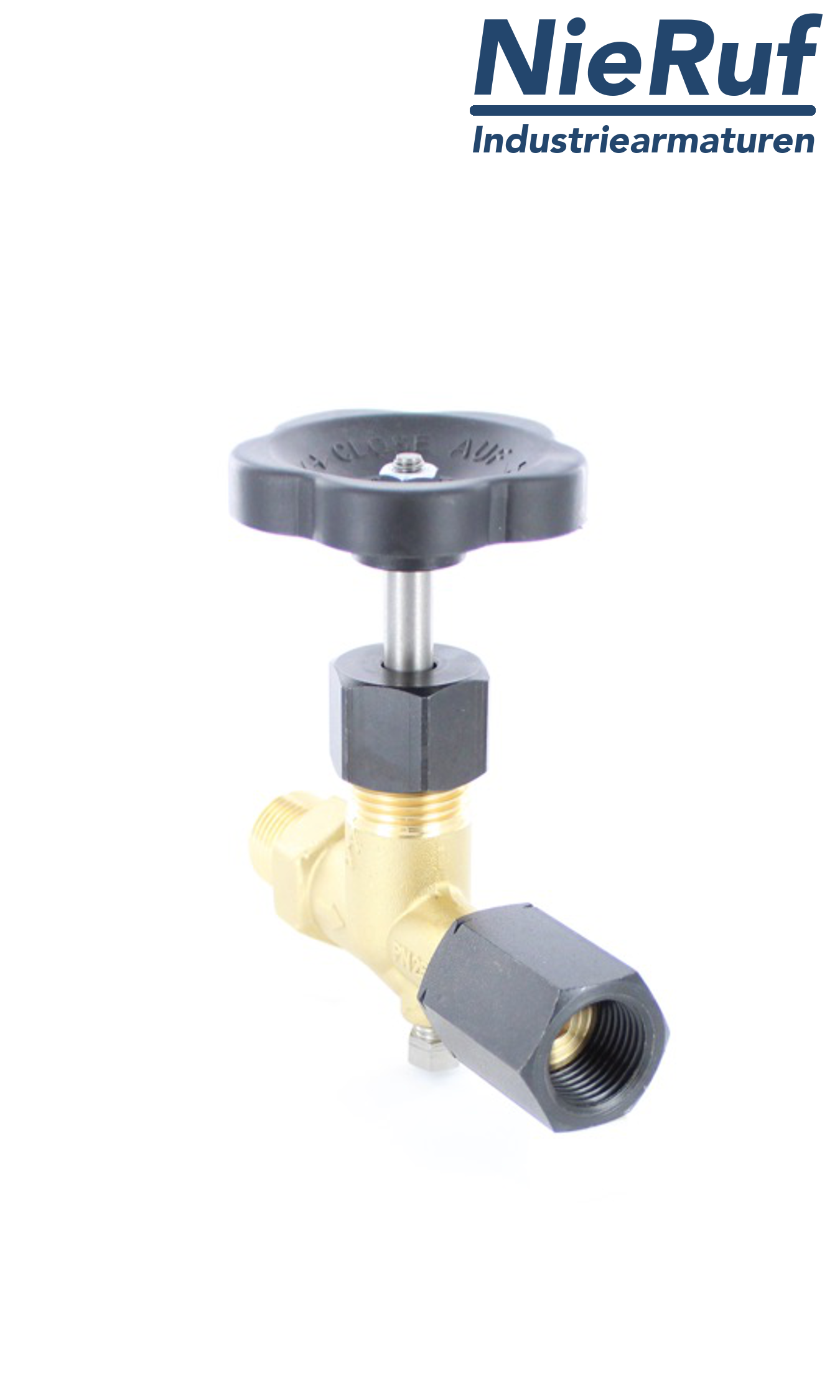 manometer gauge valves male thread x adapter for instrument holder with nut adjustable DIN 16270 brass 250 bar