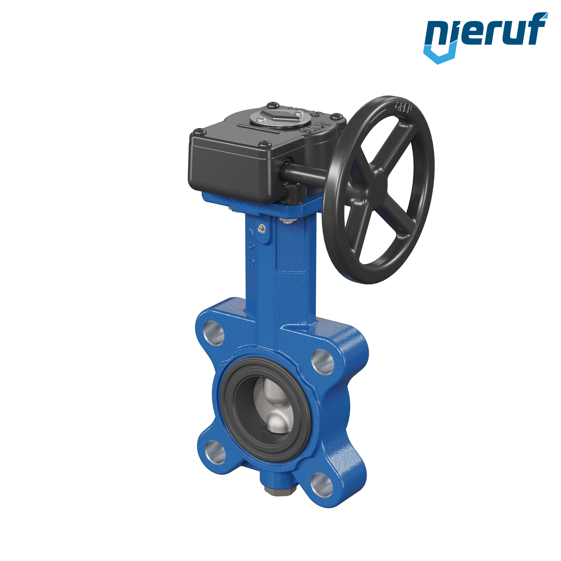 Butterfly valve AK02 DN 40 PN10-PN16 DVGW-gas Worm gear