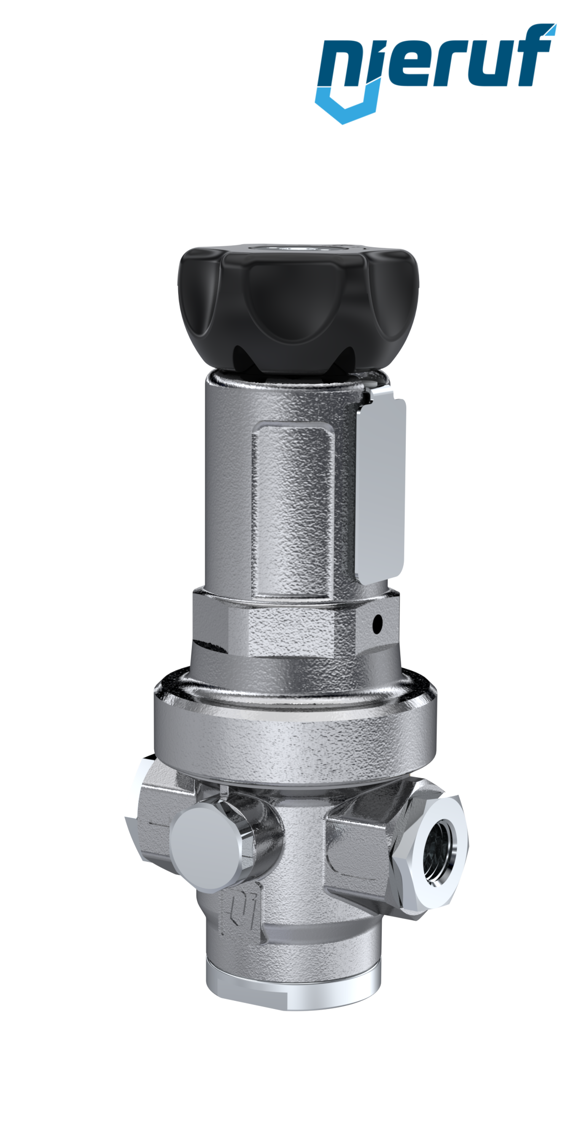 precision-pressure reducing valve with secondary venting 3/8" inch DM15 stainless steel FKM 0.5 - 15 bar