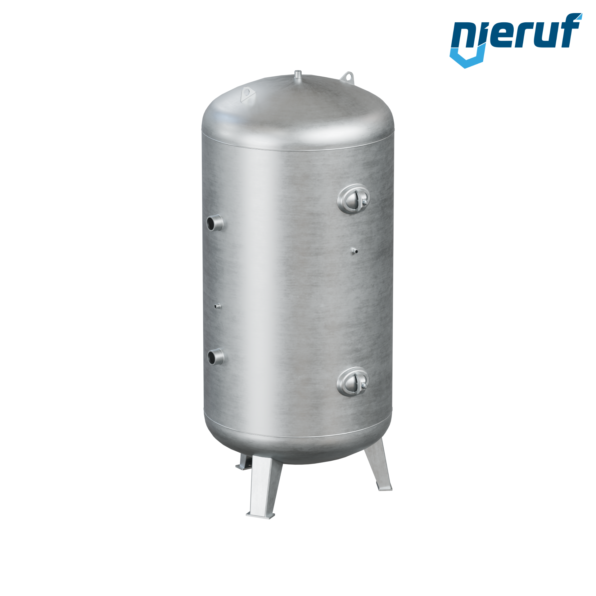 Pressure vessel vertical BE01 2000 liter, 0-16 bar, steel primed
