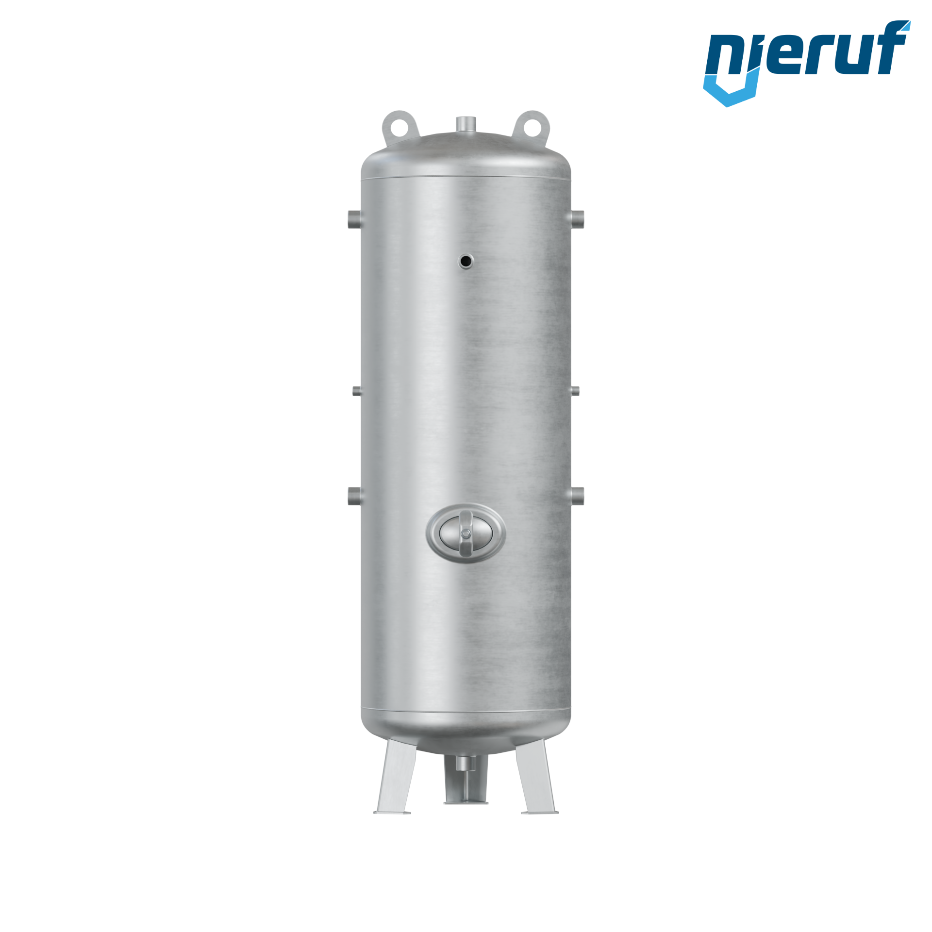 Pressure vessel vertical BE01 500 liter, 0-16 bar, steel primed