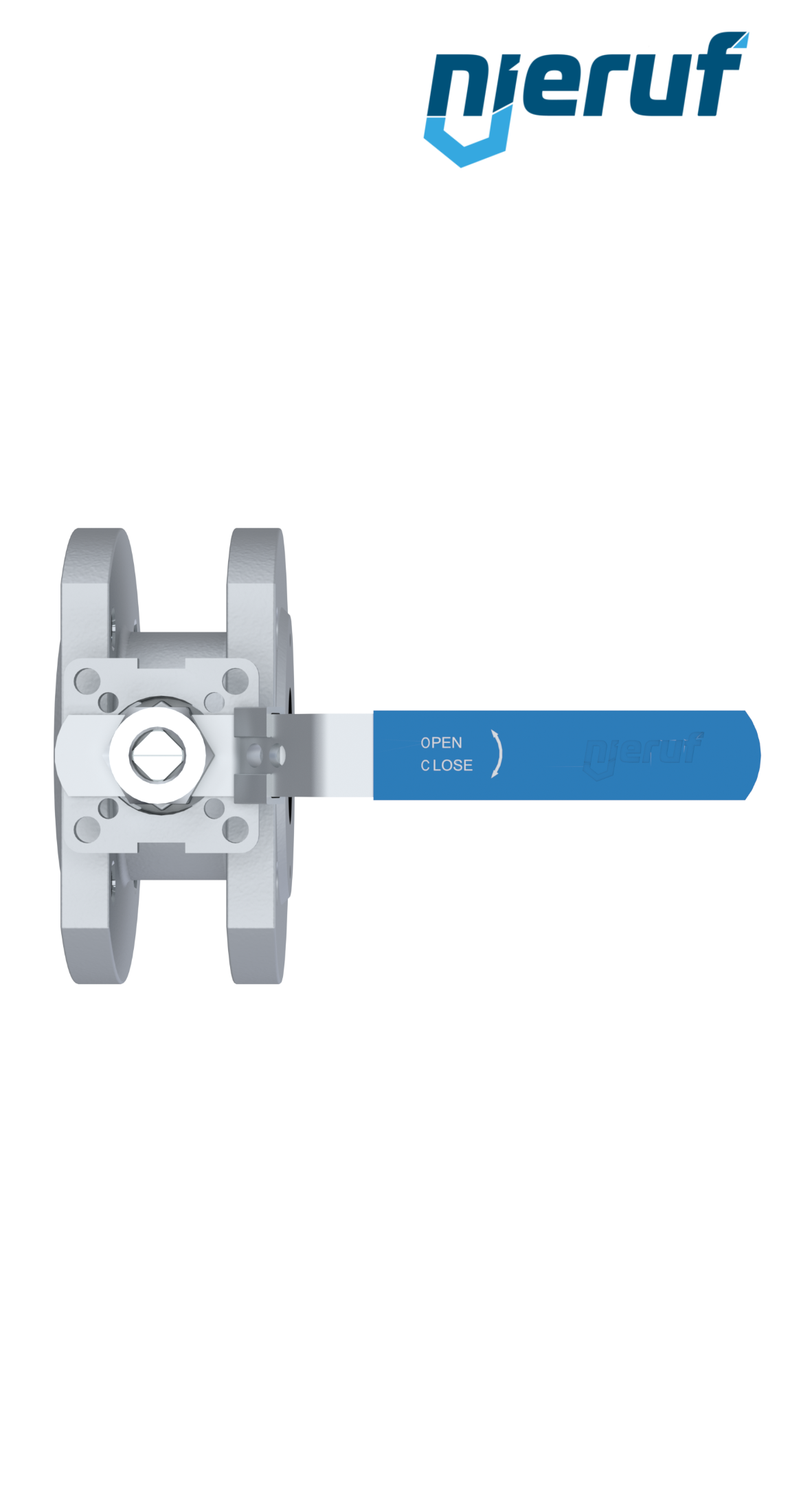 Compact ball valve DN32 PN16 FK04 stainless steel 1.4408