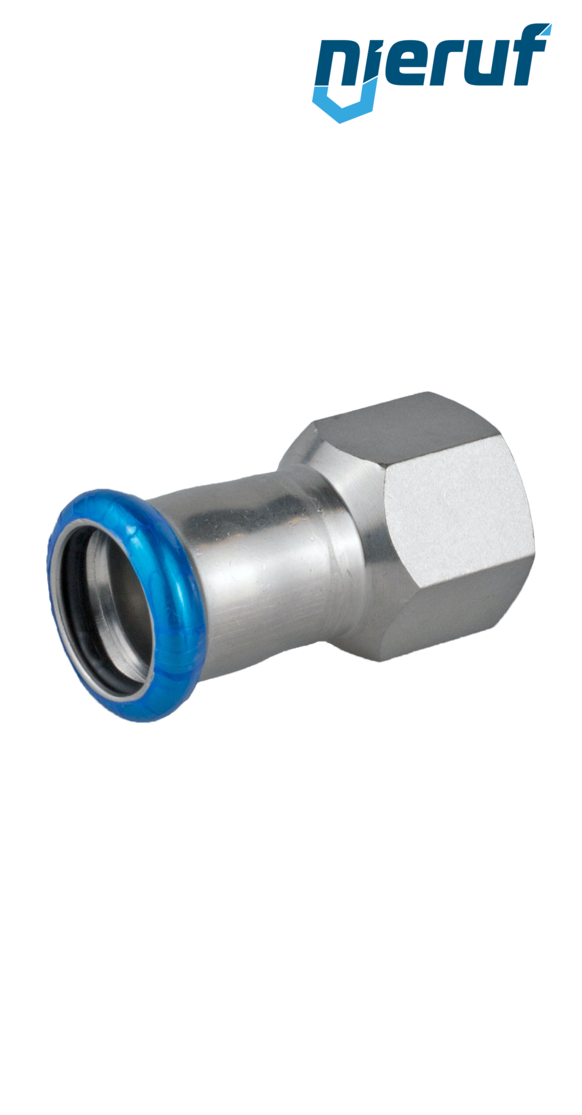 Press Fitting Female Coupling Pressfitting F DN50 54,0 mm, female thread 2" inch stainless steel