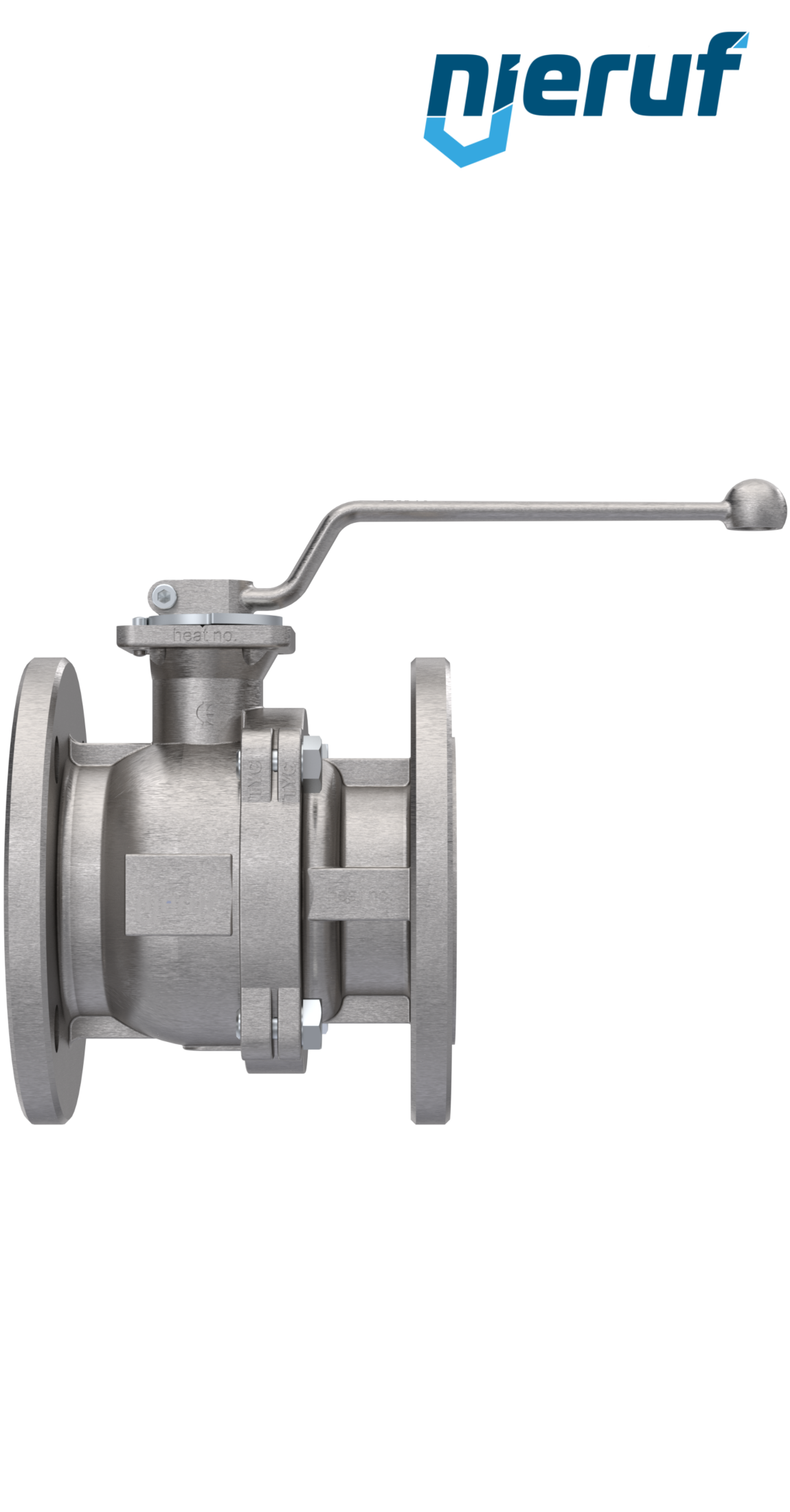 Steam-flange ball valve DN20 FK05 stainless steel 1.4408