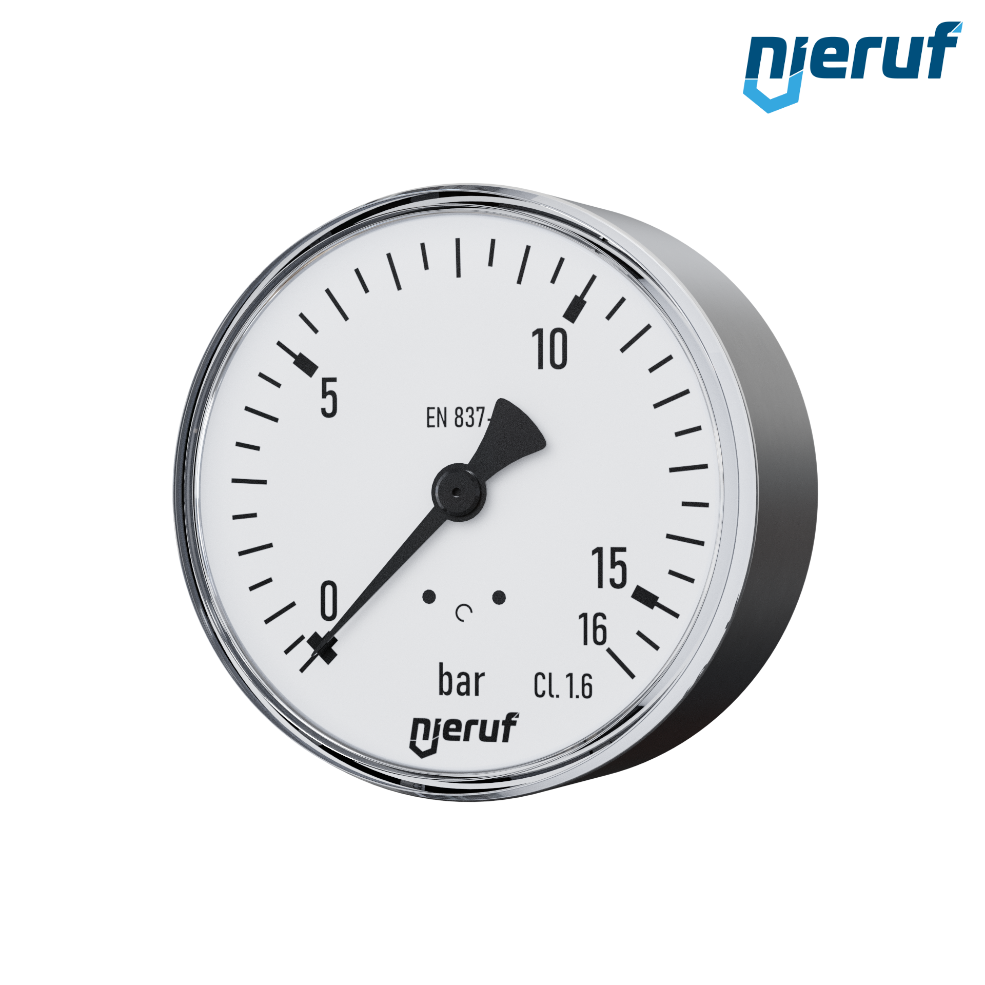 pressure gauge G 1/2" axial 63 mm steel MM04 0 - 16,0 bar without filling, dry