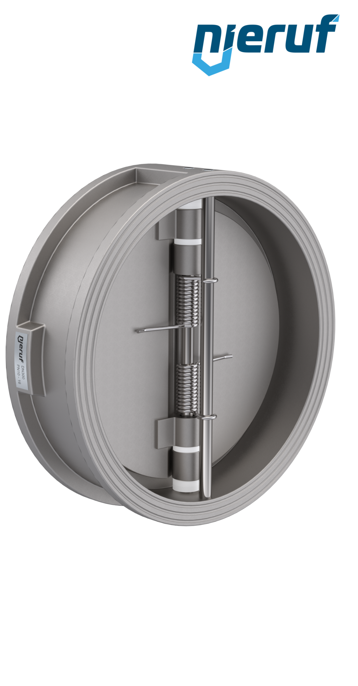 dual plate check valve DN300 DR03 ANSI 150 stainless steel 1.4408 NBR