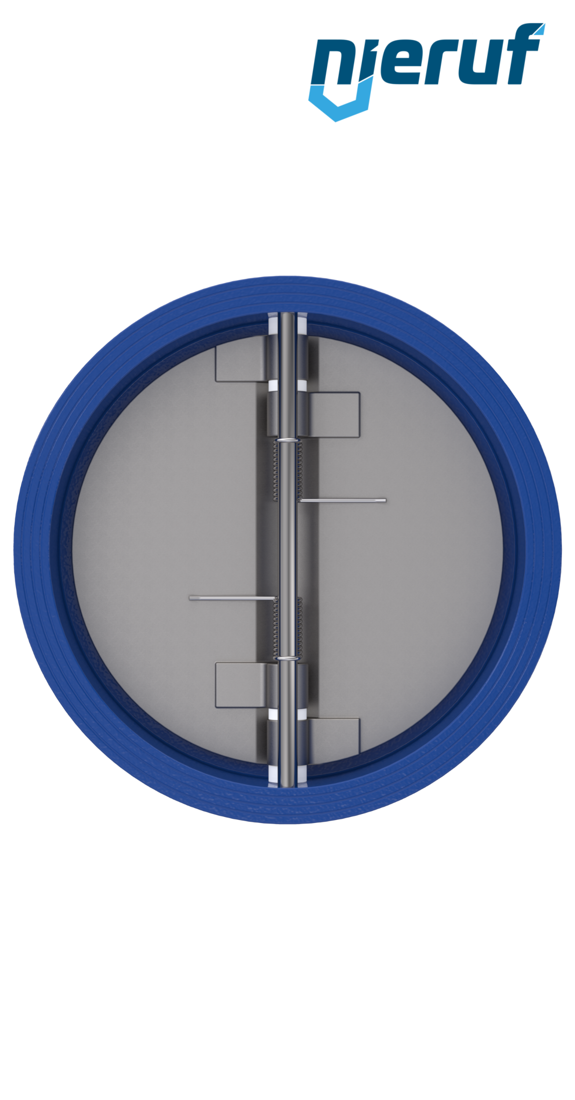dual plate check valve DN500 DR02 GGG40 epoxyd plated blue 180µm NBR