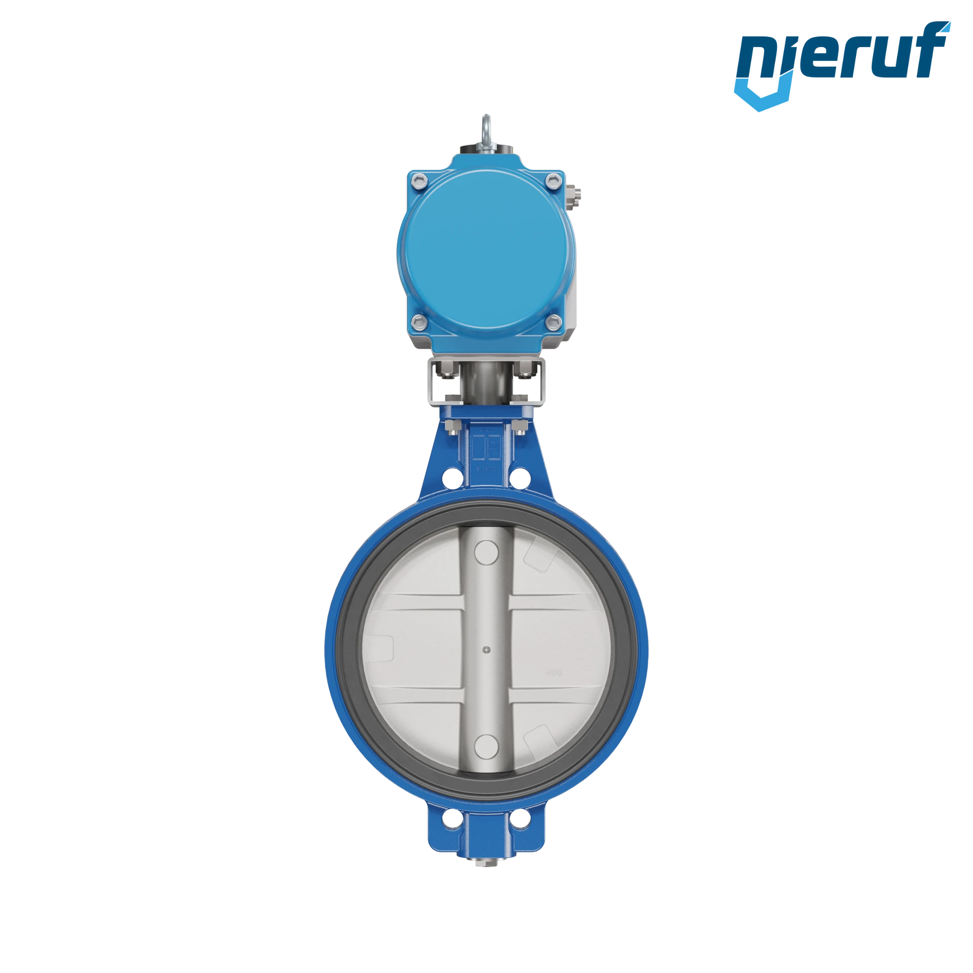 Butterfly valve DN 400 AK01 NBR-70-black DVGW gas pneumatic actuator double acting