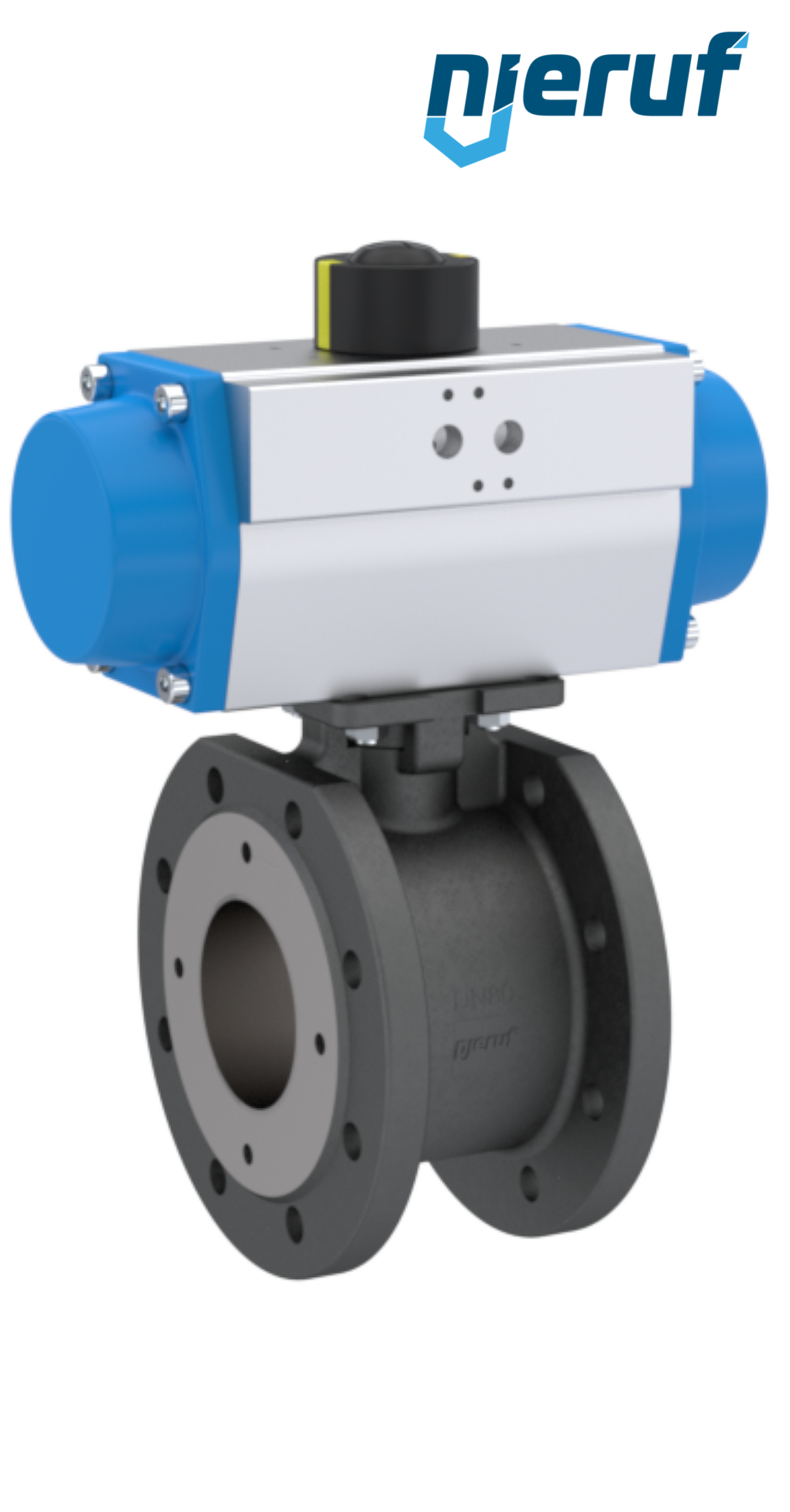 compact-automatic-flange ball valve DN80 PK06 pneumatic actuator single acting normally open