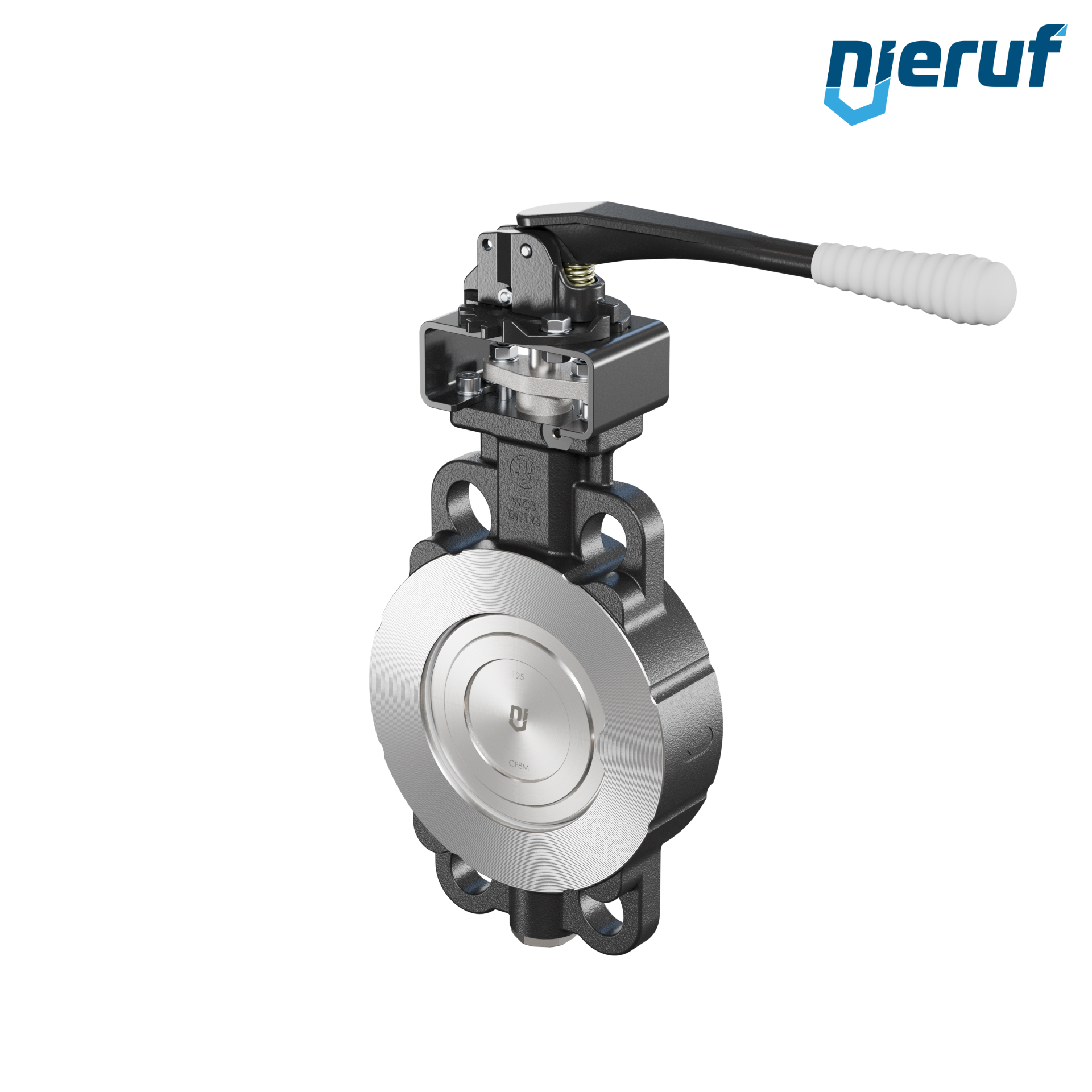 Double offset butterfly-valve AK11 DN 125 PN10-40 ANSI150-300 lever