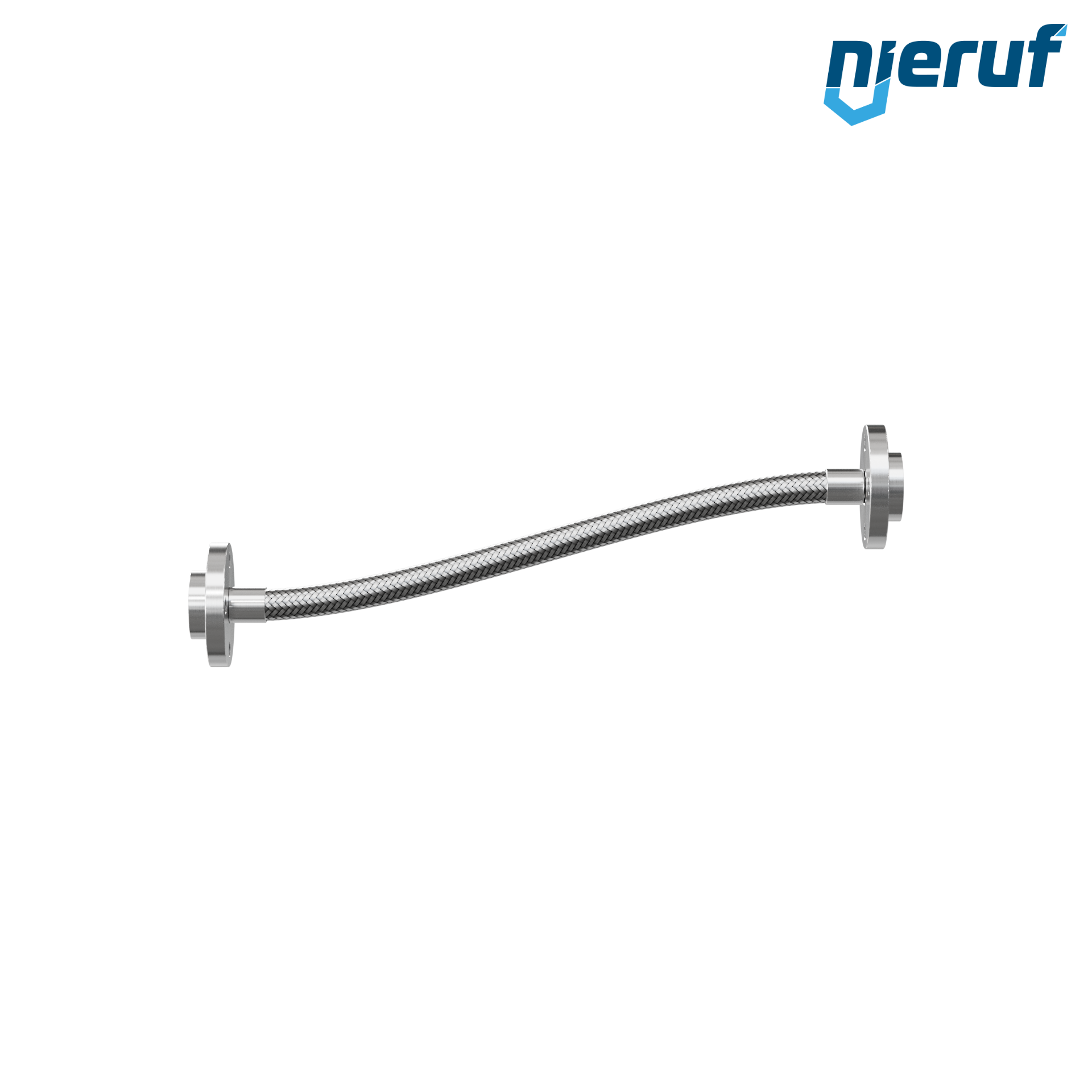 Stainless steel hoses ES01 DN20 - 3/4" inch with double braid and swivel flange length 500 mm