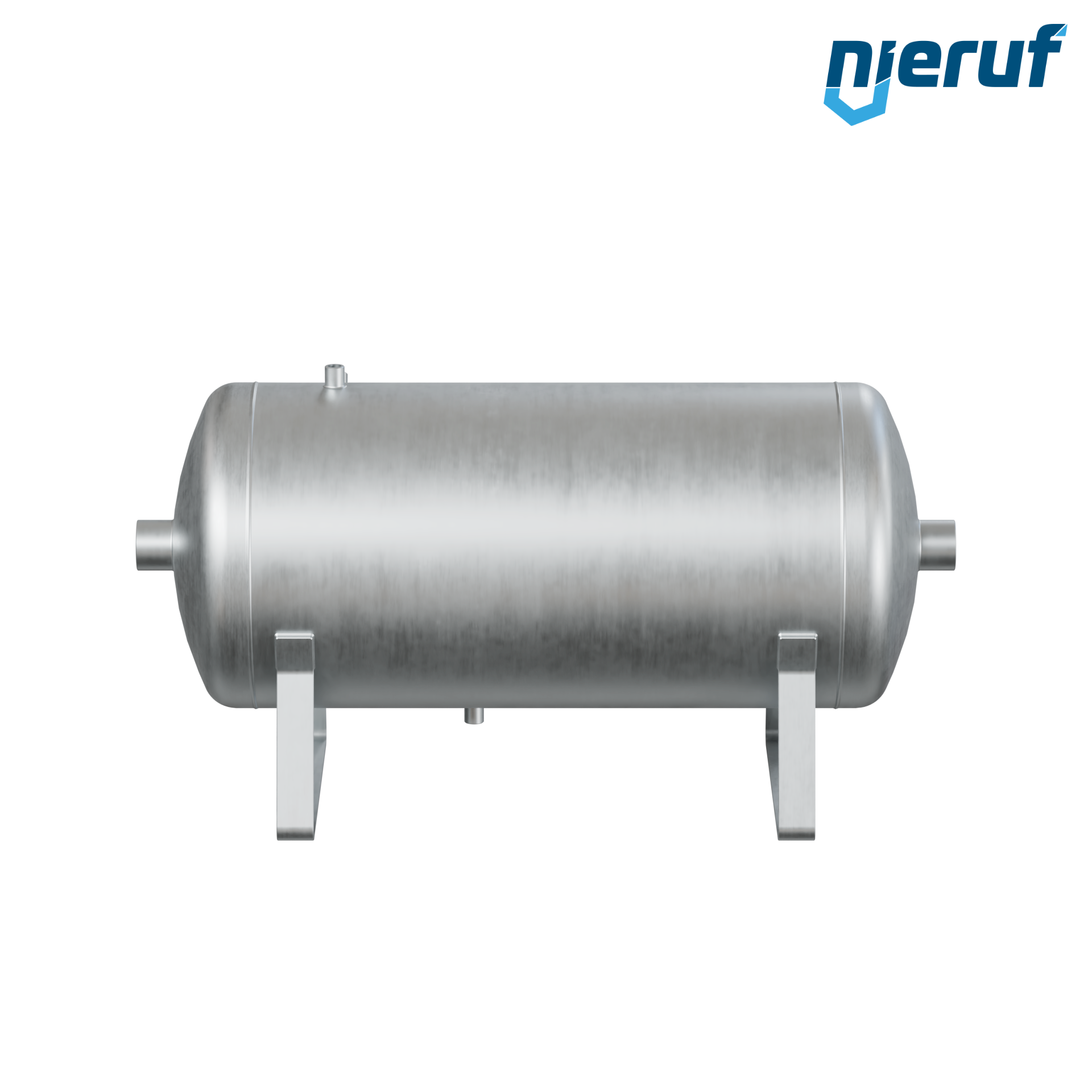 Pressure vessel horizontal BE01 150 liter, 0-16 bar, steel primed