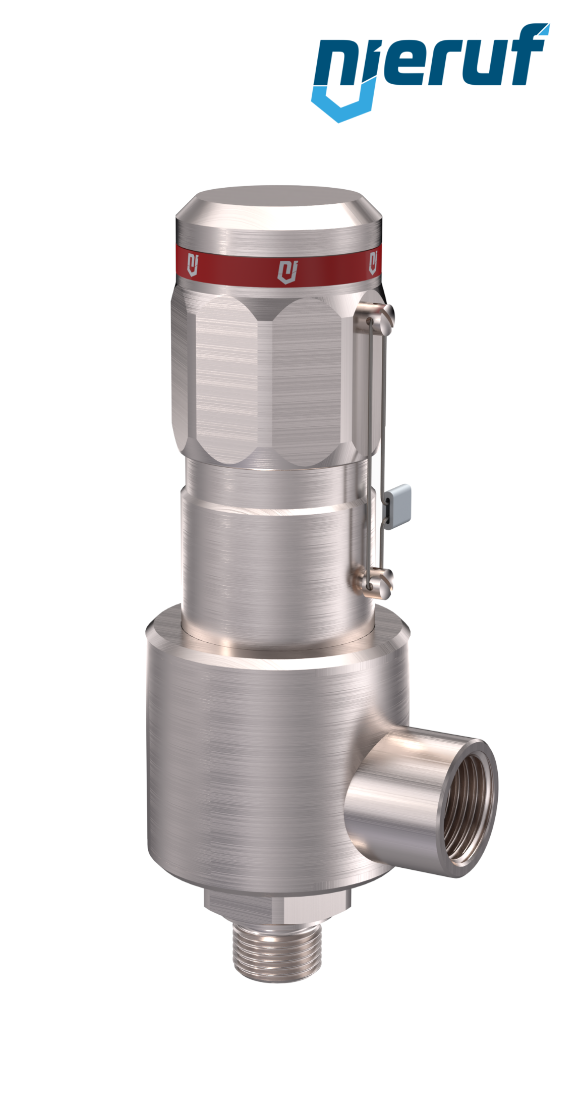 safety-valve DN6 1/4" m x 1/2" fm SV15, MD/ PEEK, without lifting device, angle-type, >500,0 - 1100,0 bar