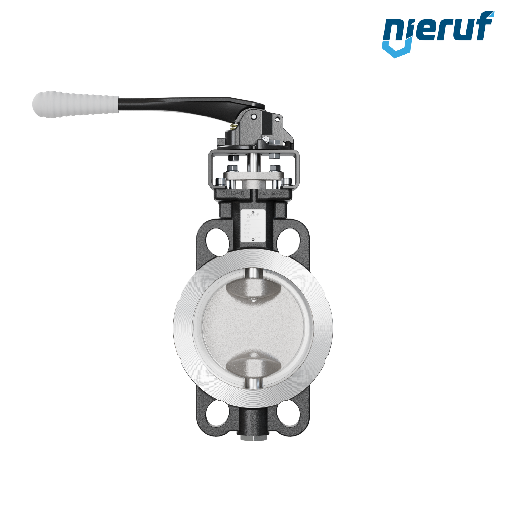 Double offset butterfly-valve AK11 DN 125 PN10-40 ANSI150-300 lever