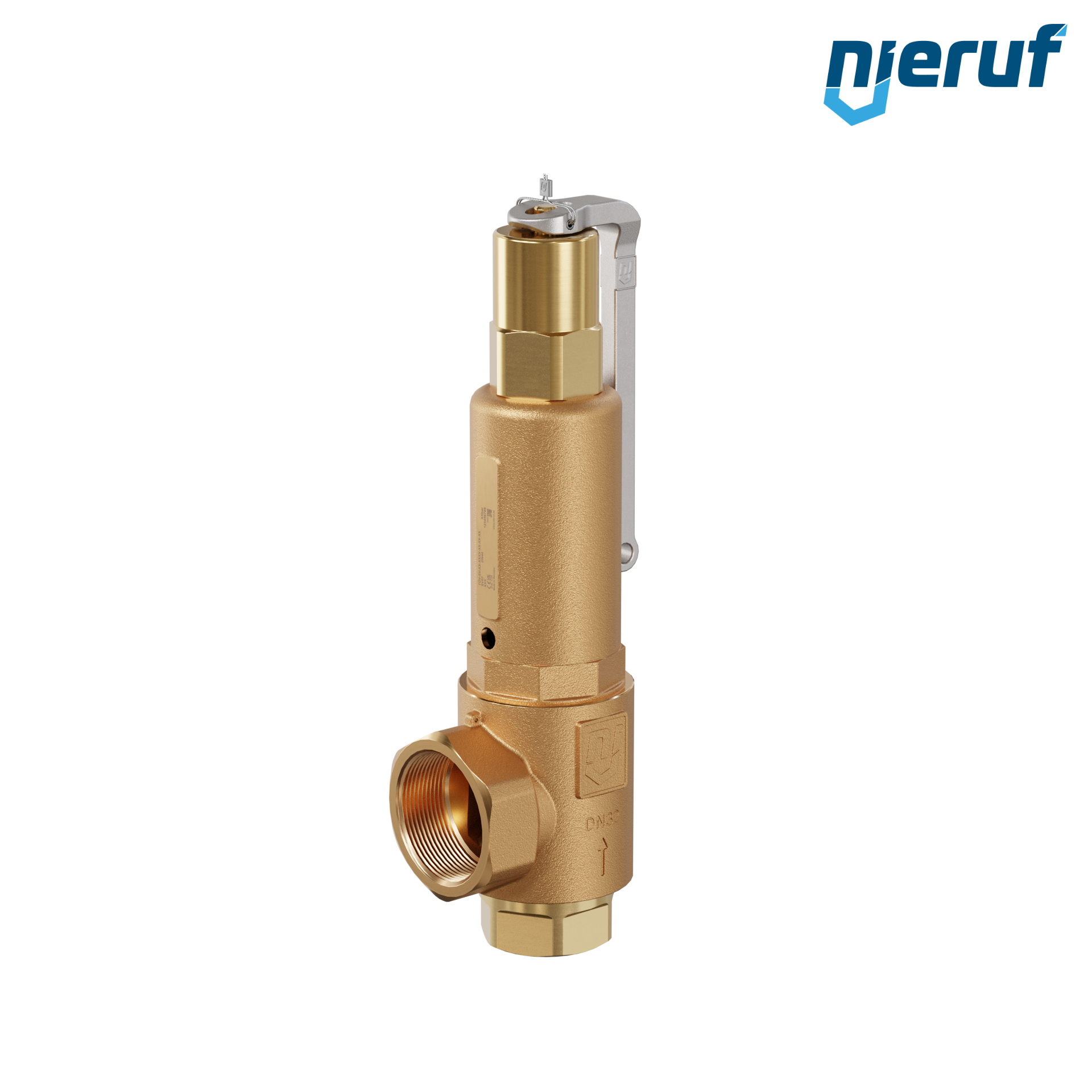 safety valve 1 1/2" x 2" fm SV07 neutral gaseous media, gunmetal EPDM, with lever