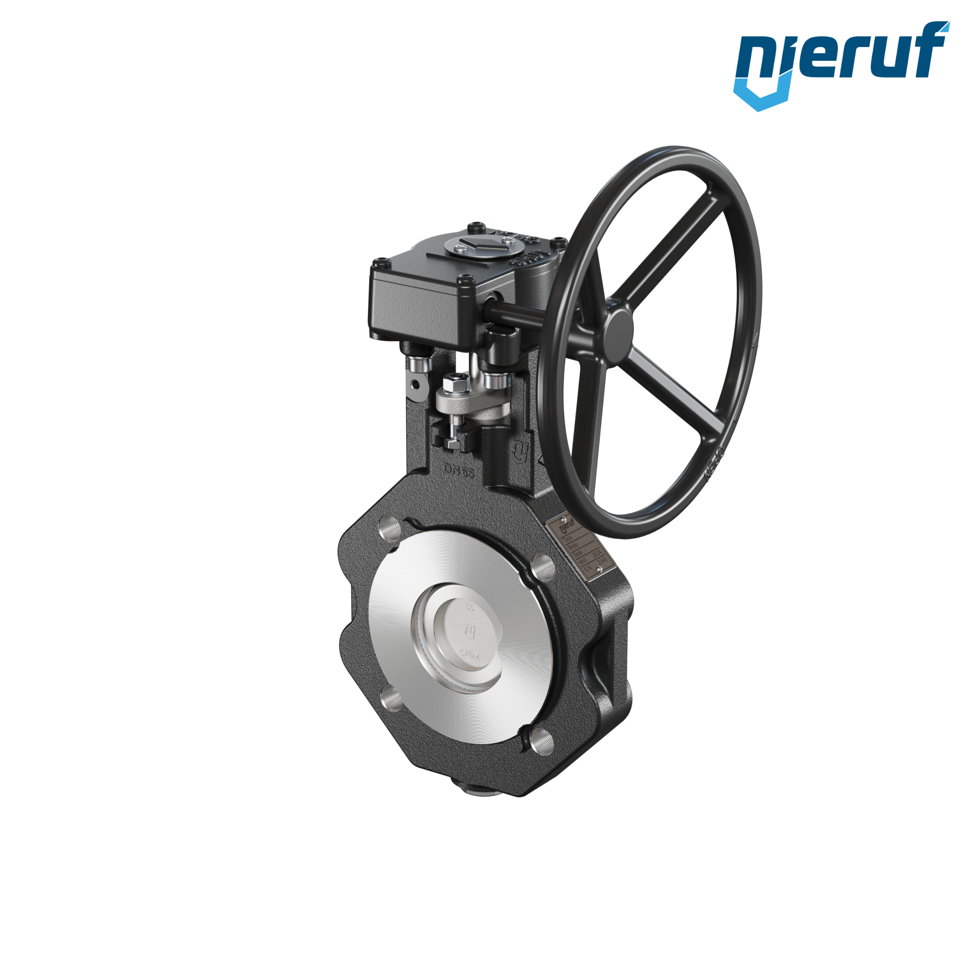 Double offset butterfly-valve AK12 DN 65 PN10-40 worm gear