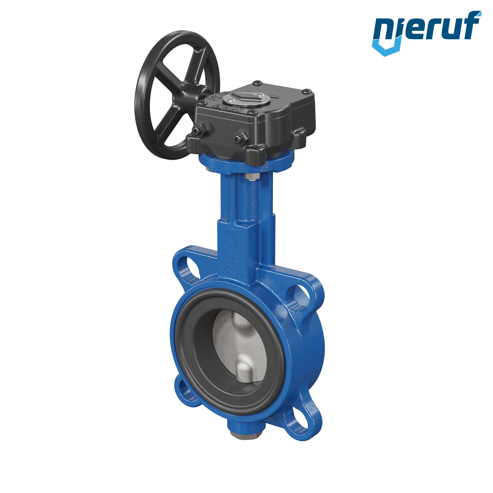 Butterfly valve AK01 DN 65 PN6-PN10-PN16 & ANSI150 DVGW-gas Worm gear