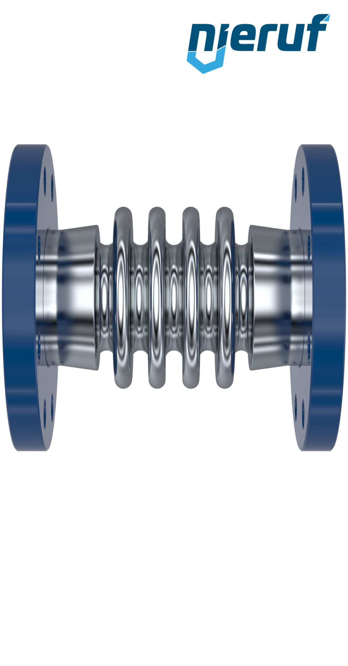 Axial expansion joint DN50 type KP05 fixed flanges and stainless steel-bellows