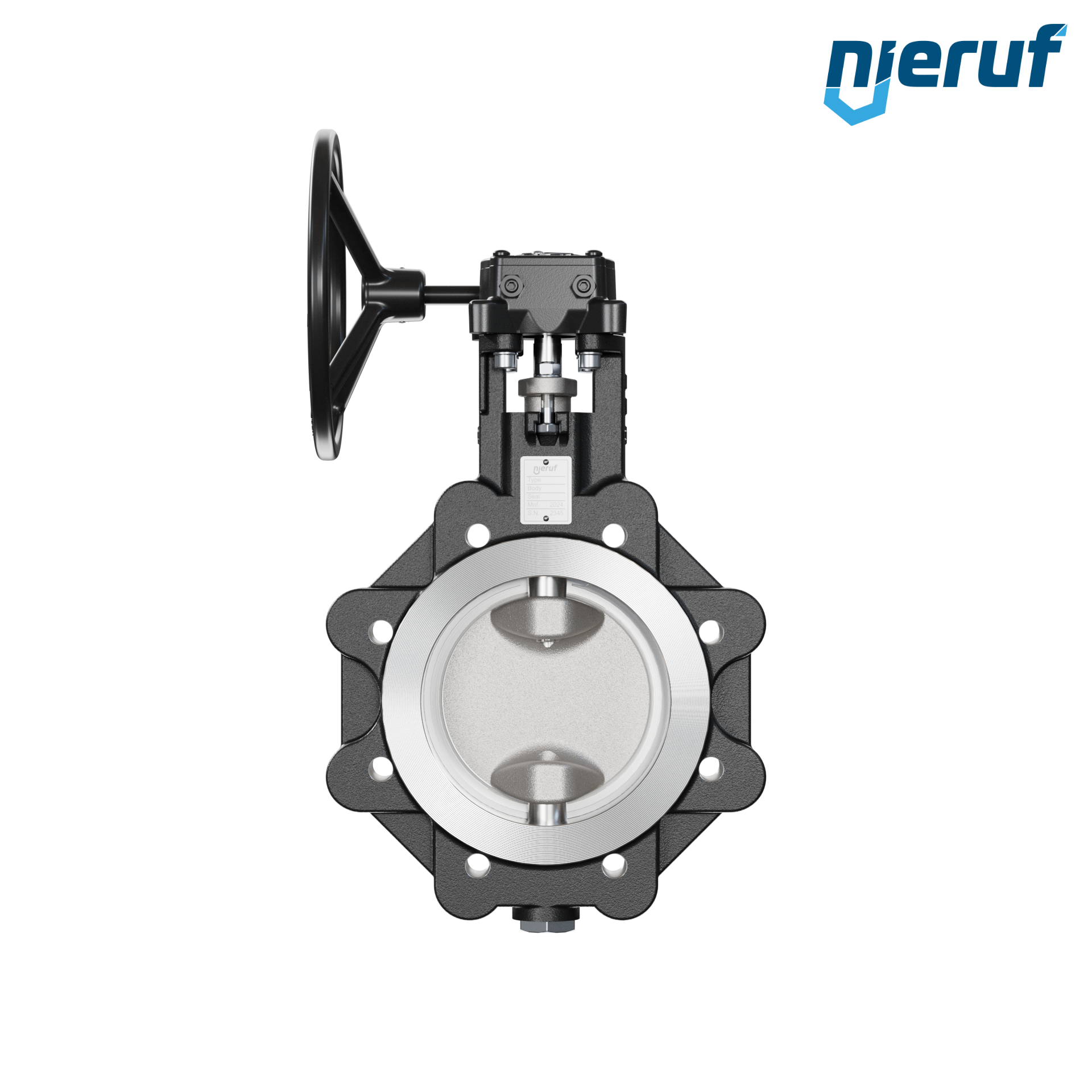Double offset butterfly-valve AK12 DN 125 PN10-PN16 worm gear