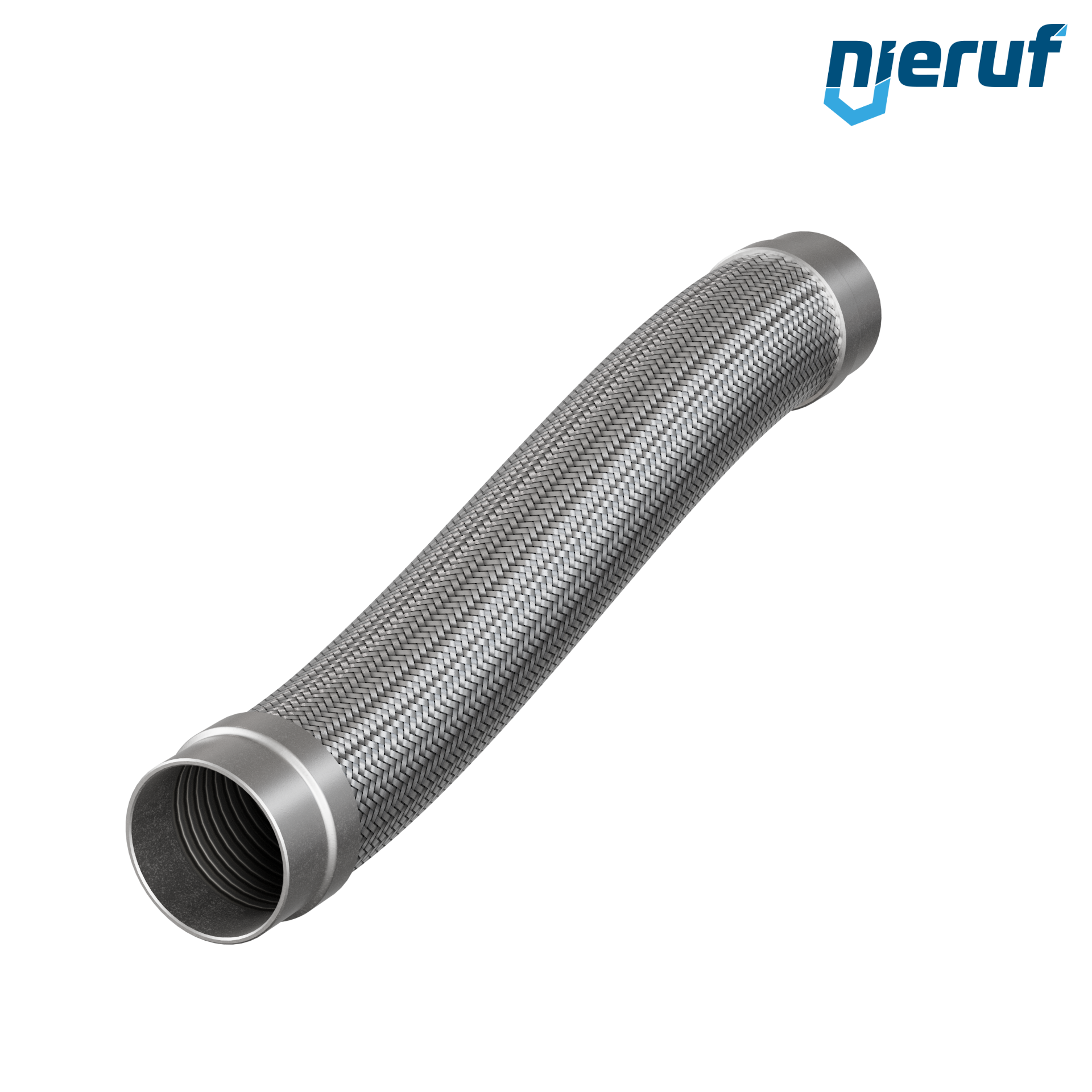 Stainless steel hoses ES01 DN80 - 88.9 mm with double braid and welding ends length 500 mm