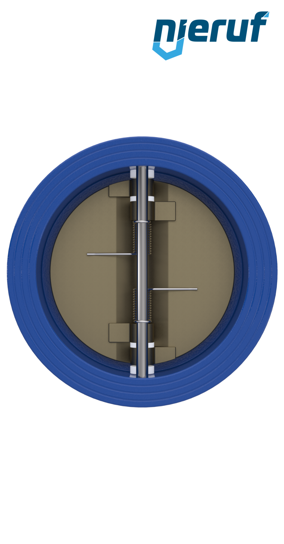dual plate check valve DN150 DR04 GGG40 epoxyd plated blue 180µm EPDM
